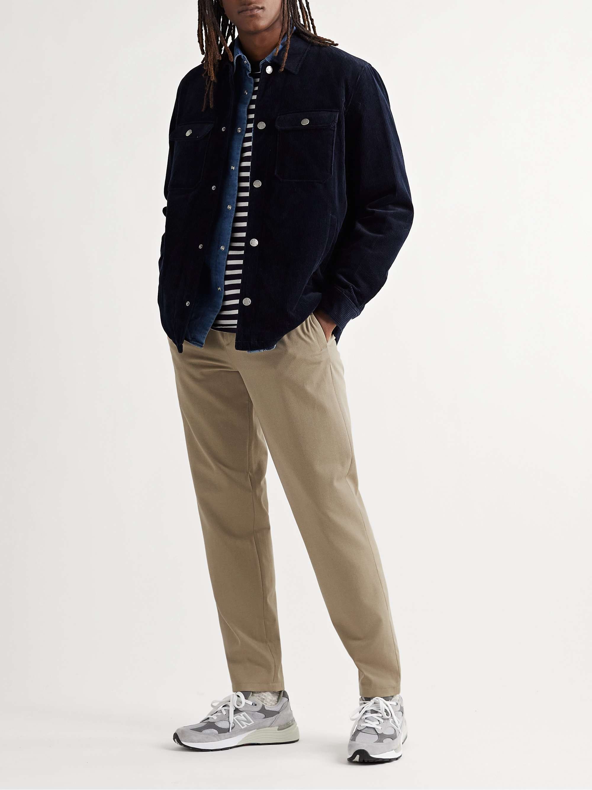 A.P.C. Etienne Slim-Fit Wool and Cotton-Blend Twill Drawstring Trousers