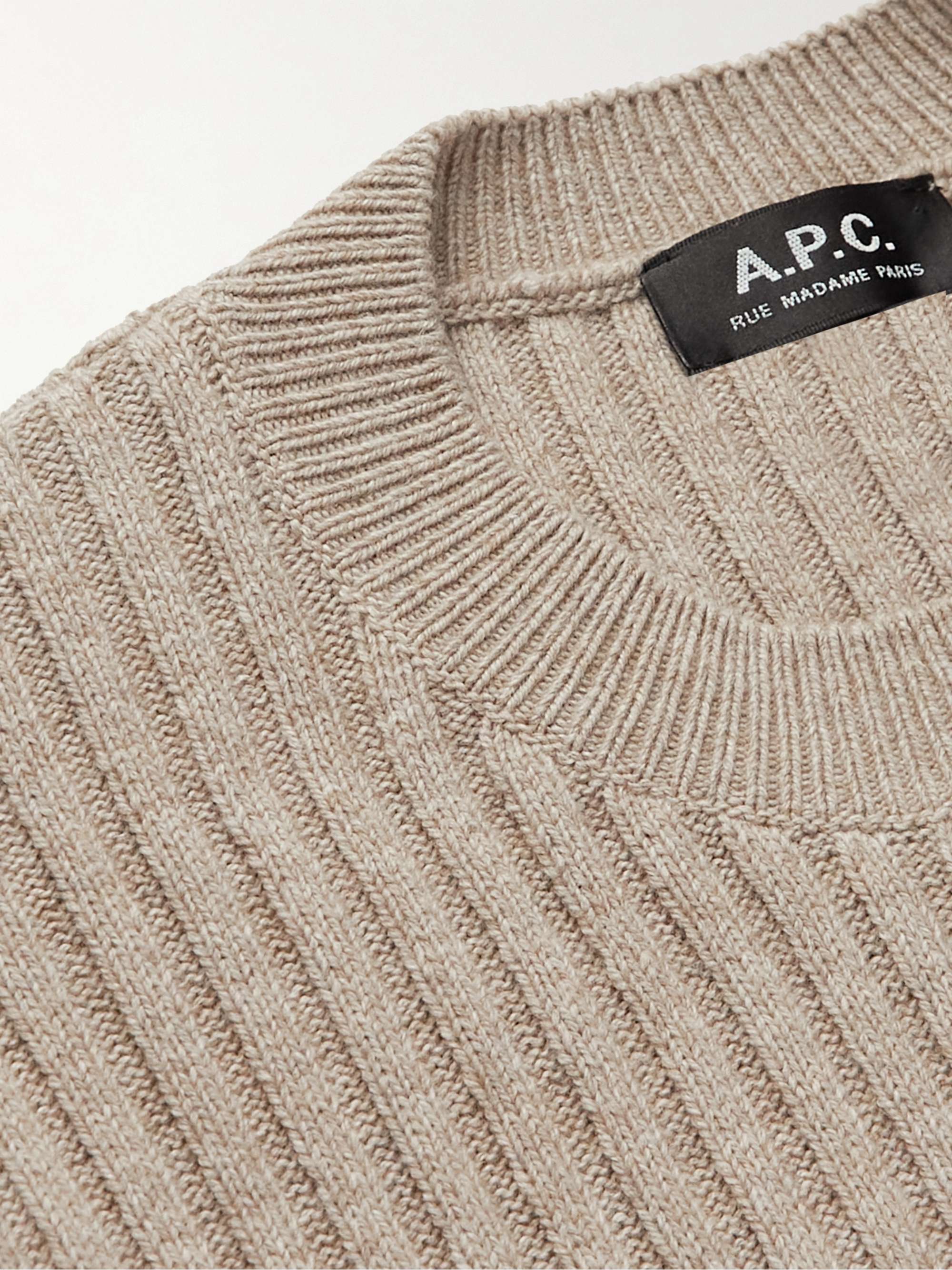 A.P.C. Fabien Ribbed-Knit Sweater