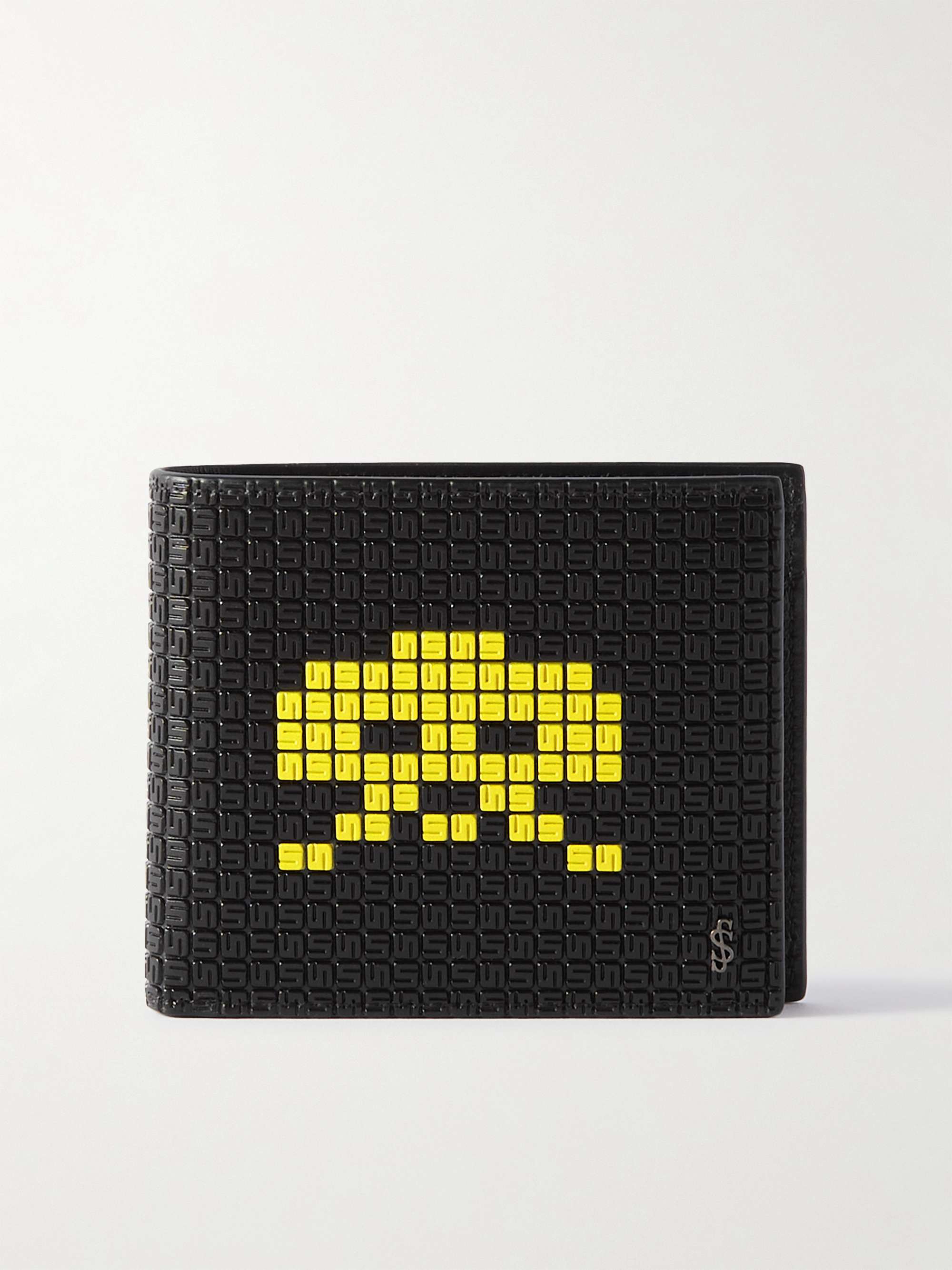 SERAPIAN + Space Invaders Printed Stepan Coated-Canvas and Leather Billfold Wallet