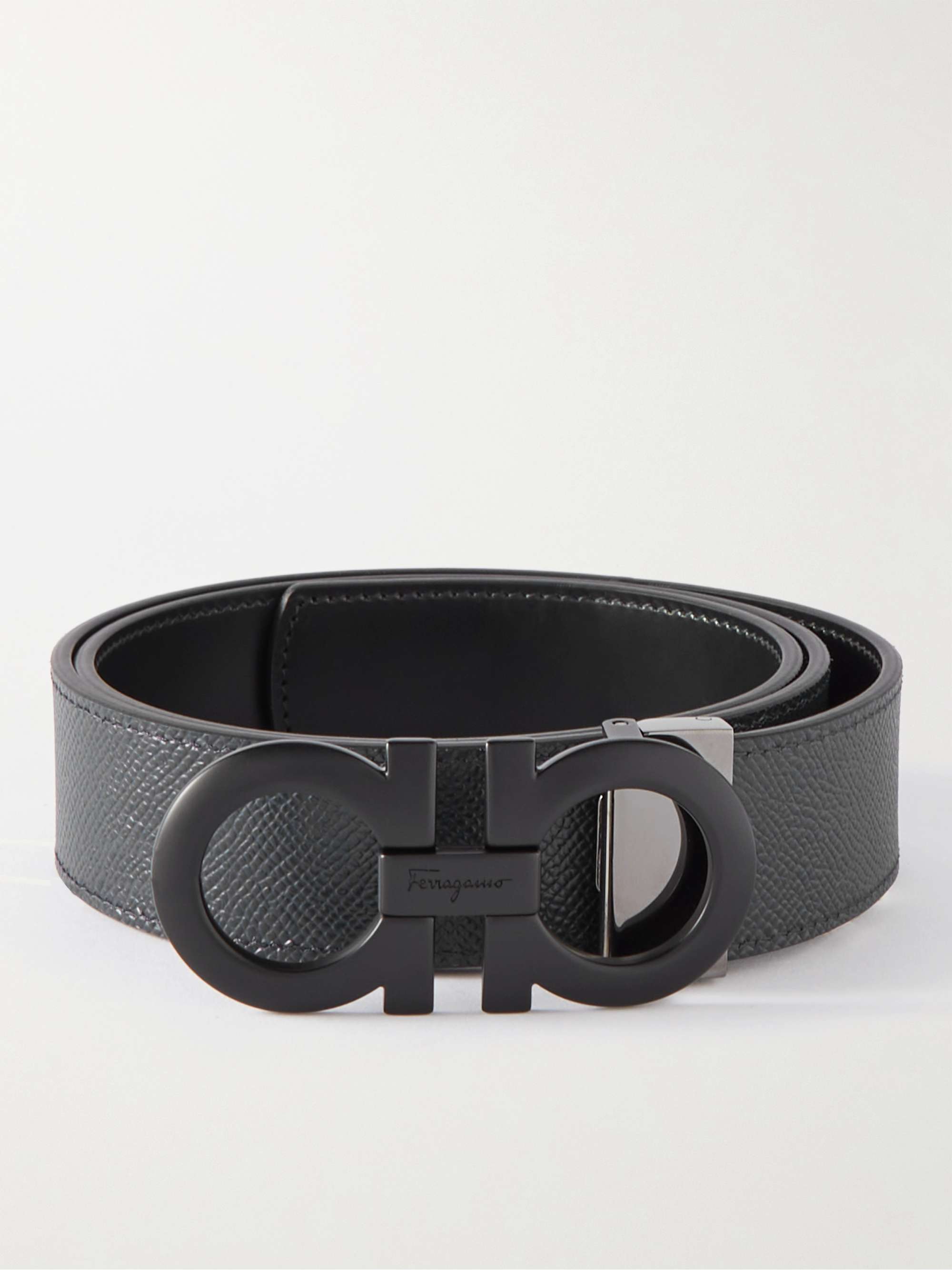 . 43.31 Leather belt Azzaronavy black 110 cm 1.38 35 mm