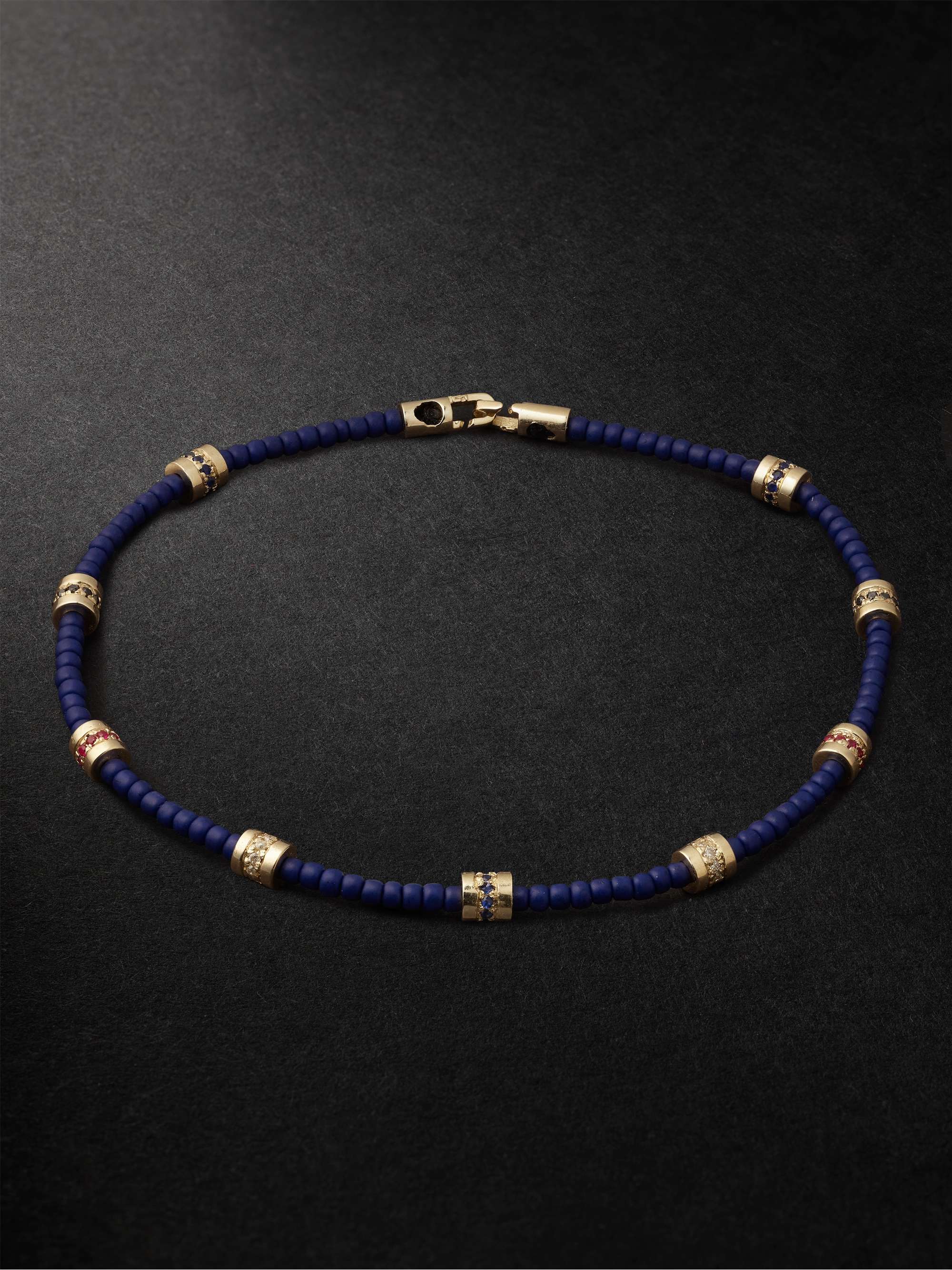 LUIS MORAIS 14-Karat Gold Sapphire, Ruby and Diamond Bracelet