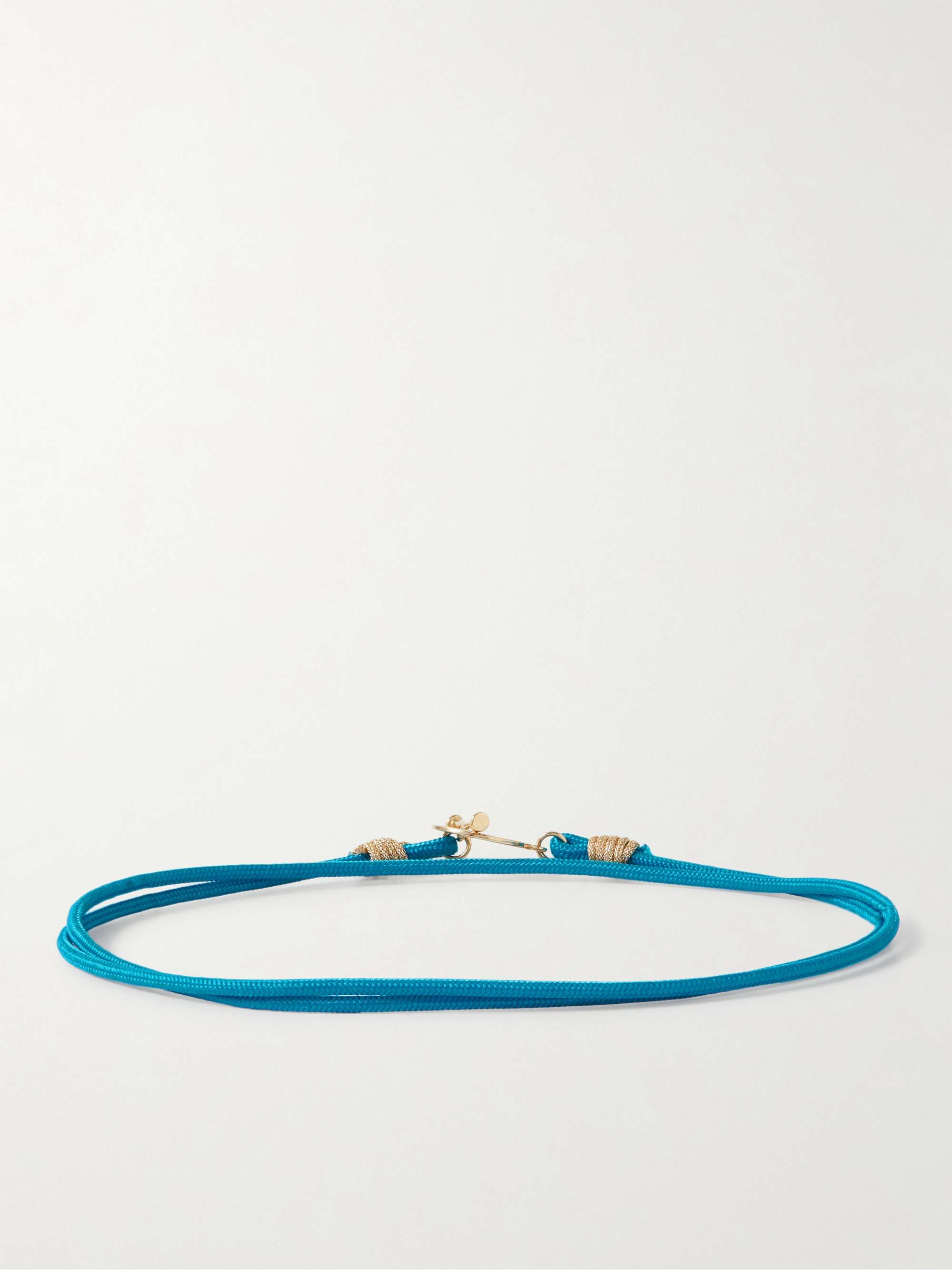 LUIS MORAIS 14-Karat Gold and Cord Wrap Bracelet