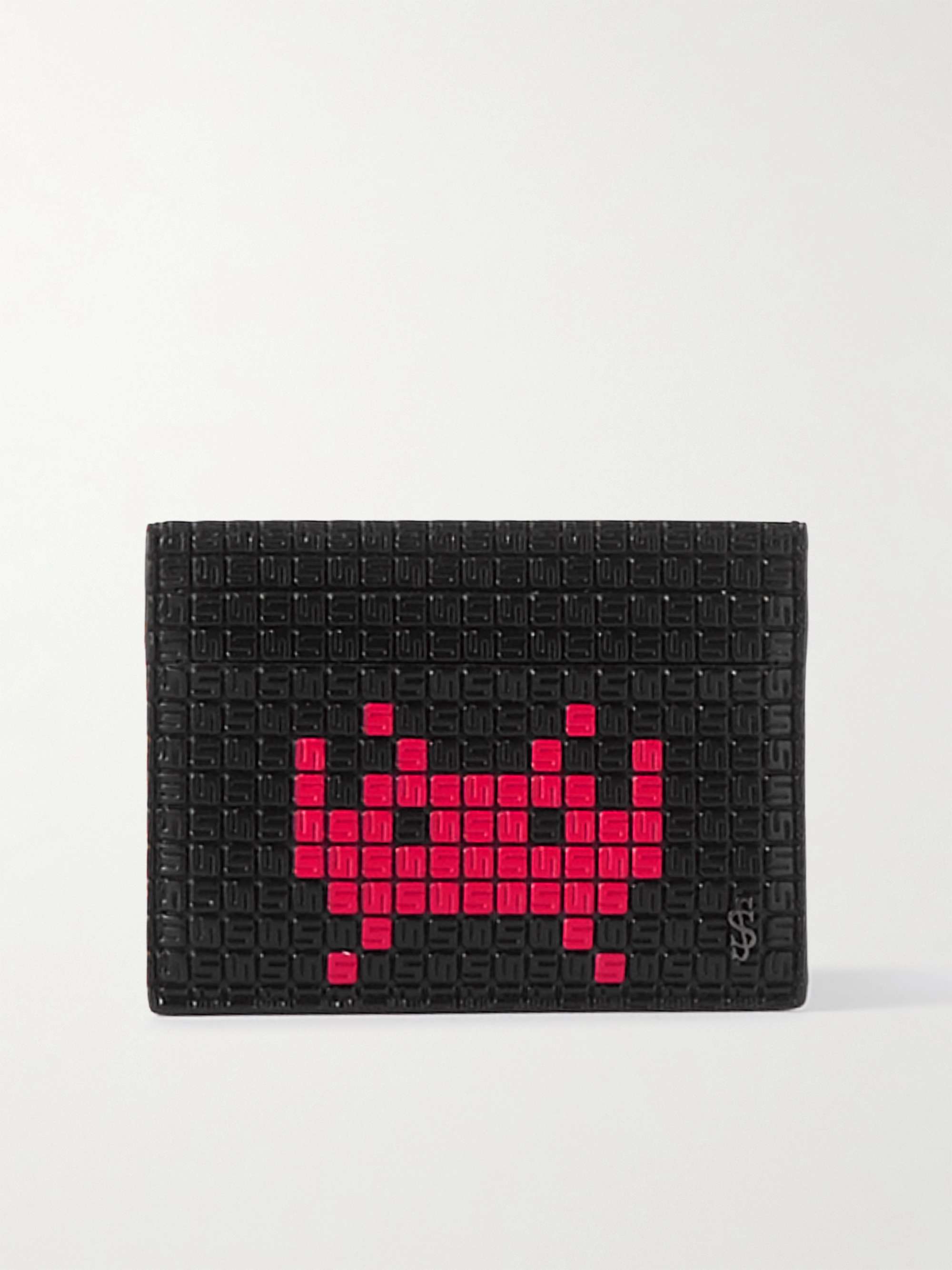SERAPIAN + Space Invaders Printed Stepan Coated-Canvas and Leather Cardholder