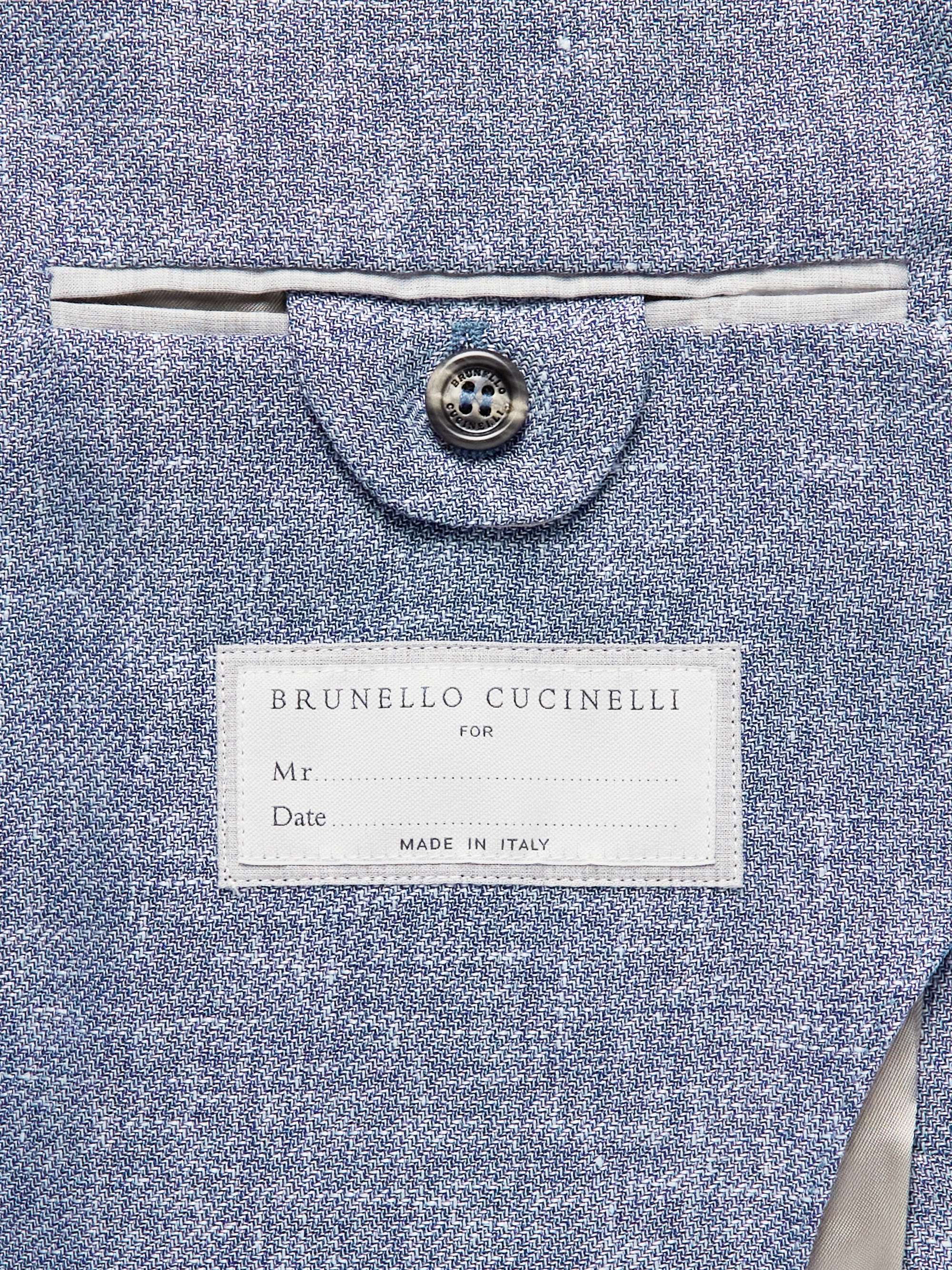 BRUNELLO CUCINELLI Linen, Wool and Silk-Blend Blazer