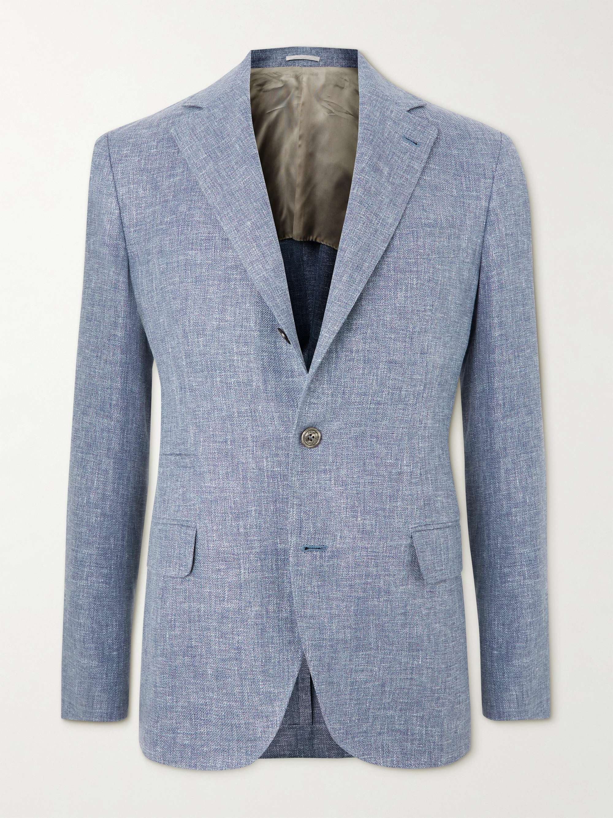 BRUNELLO CUCINELLI Linen, Wool and Silk-Blend Blazer