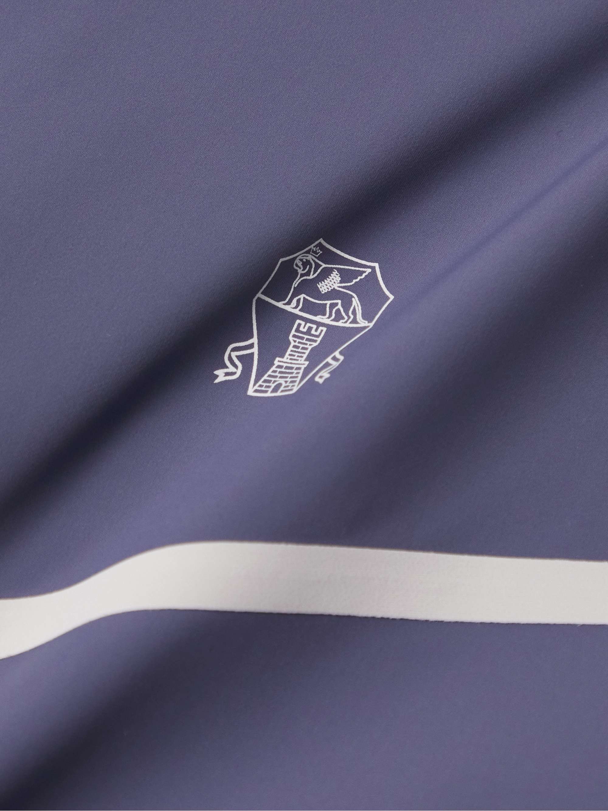 BRUNELLO CUCINELLI Logo-Print Shell Hooded Jacket