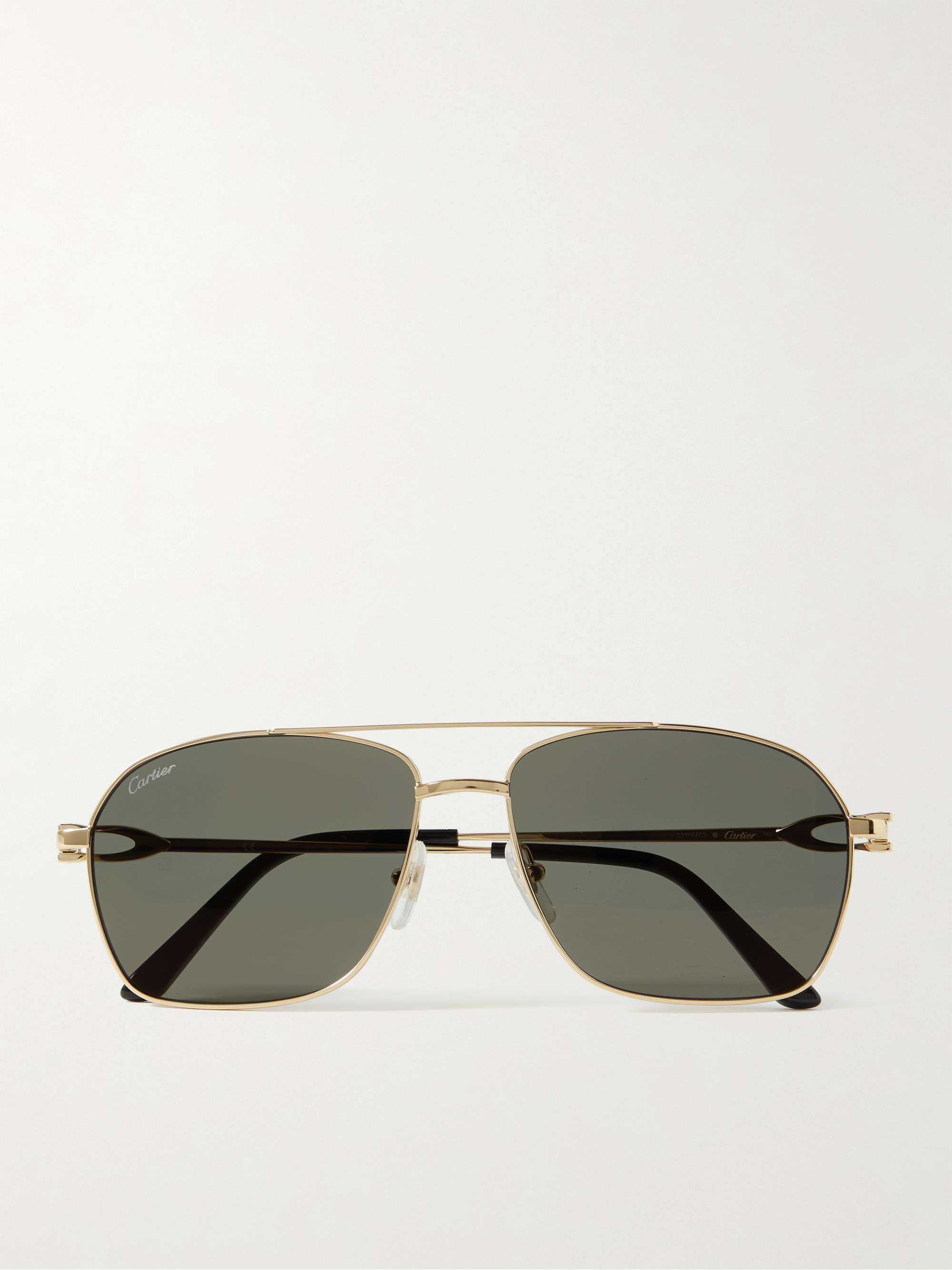 CARTIER EYEWEAR Aviator-Style Gold-Tone Sunglasses