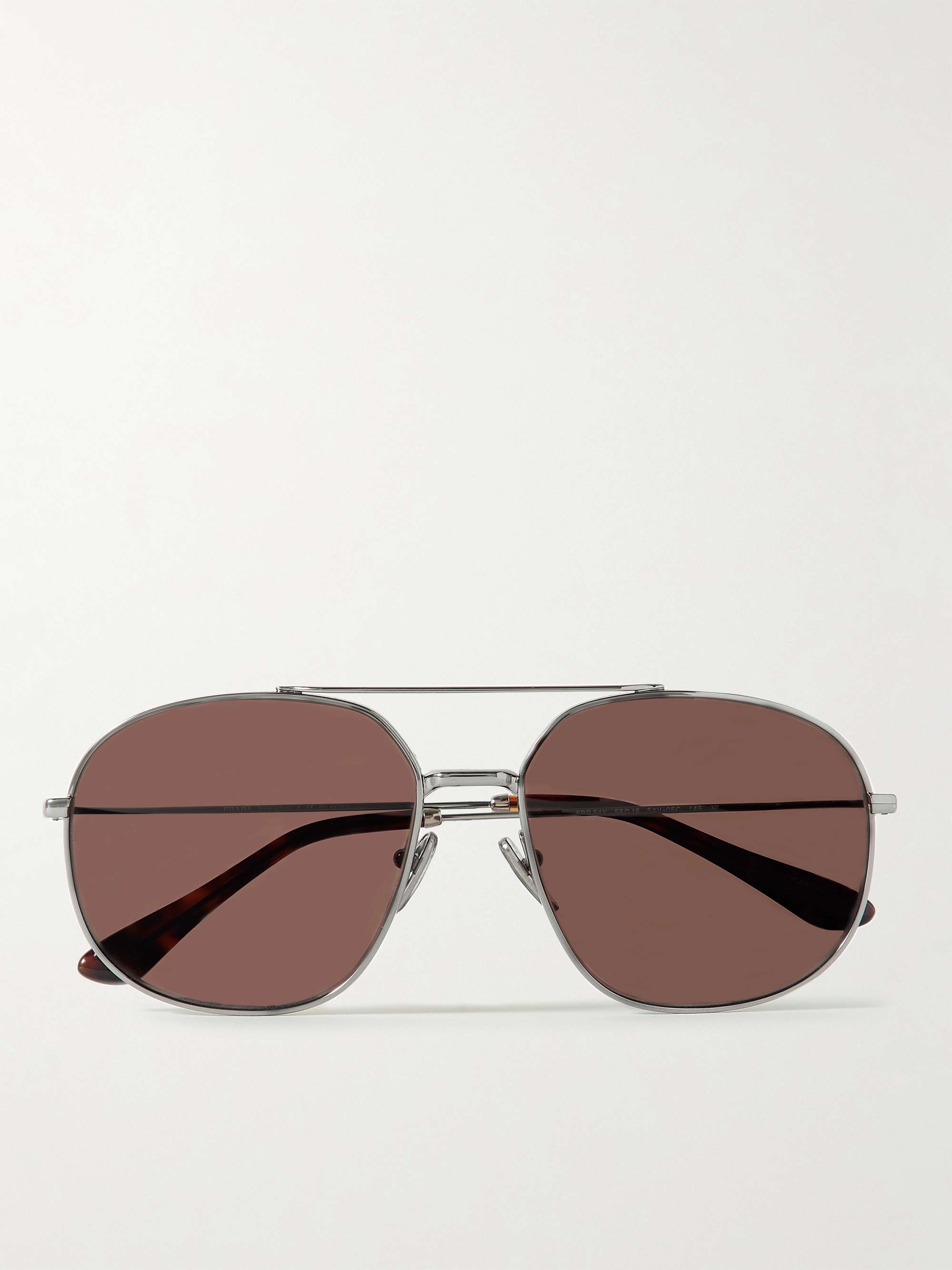 PRADA EYEWEAR Aviator-Style Silver-Tone Sunglasses