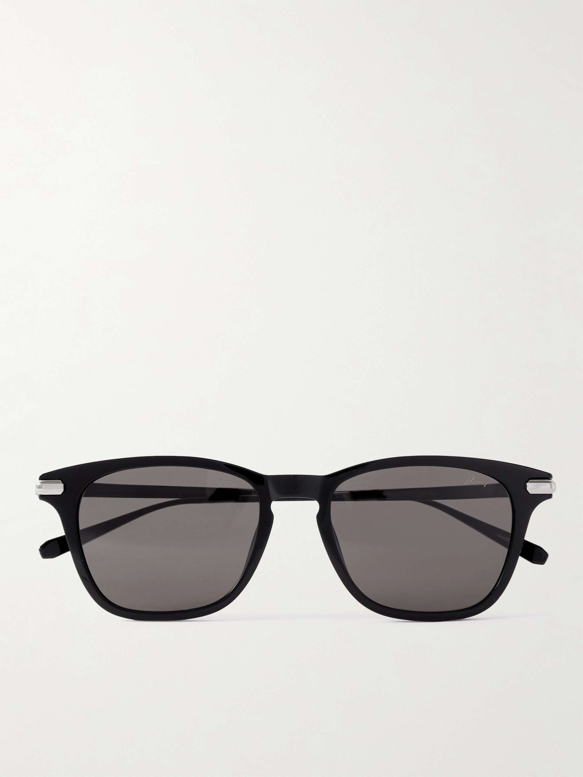 BRIONI D-Frame Tortoiseshell Acetate and Silver-Tone Sunglasses