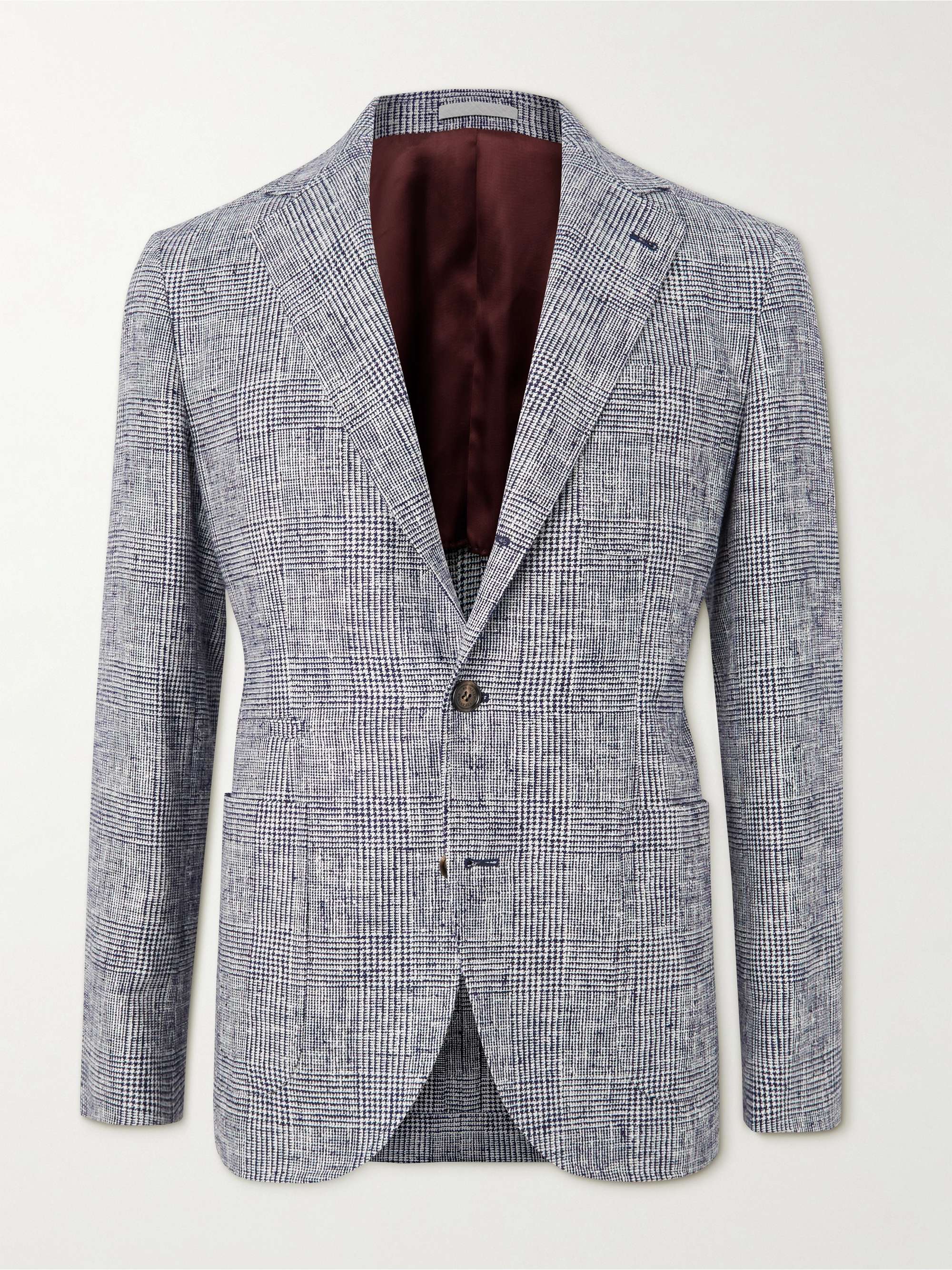 BRUNELLO CUCINELLI Prince of Wales Checked Tweed Blazer