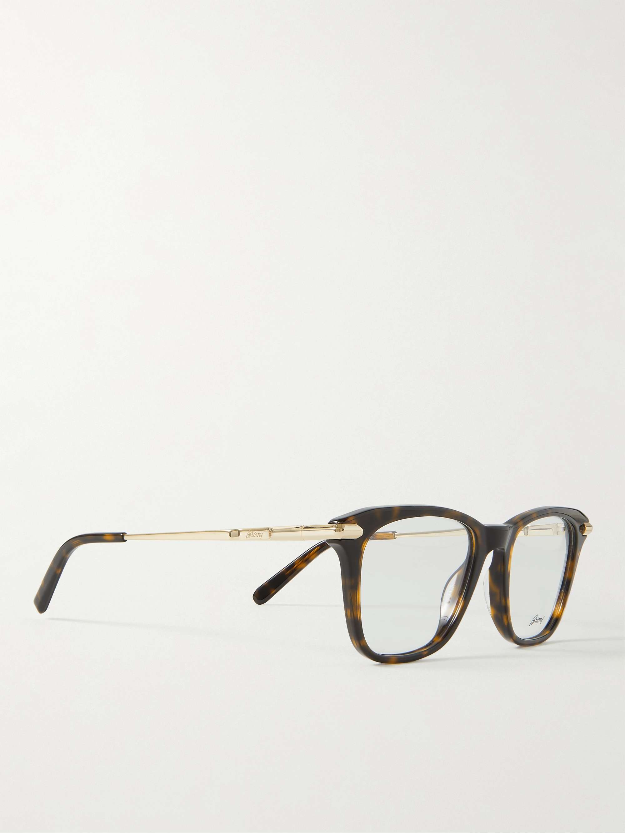 BRIONI D-Frame Acetate and Gunmetal-Tone Optical Glasses