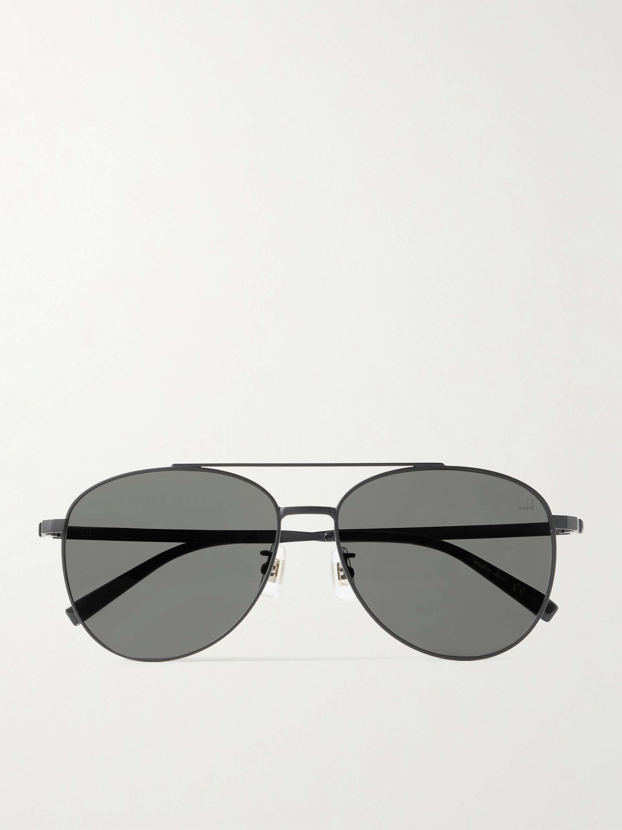 DUNHILL Aviator-Style Silver-Tone Sunglasses