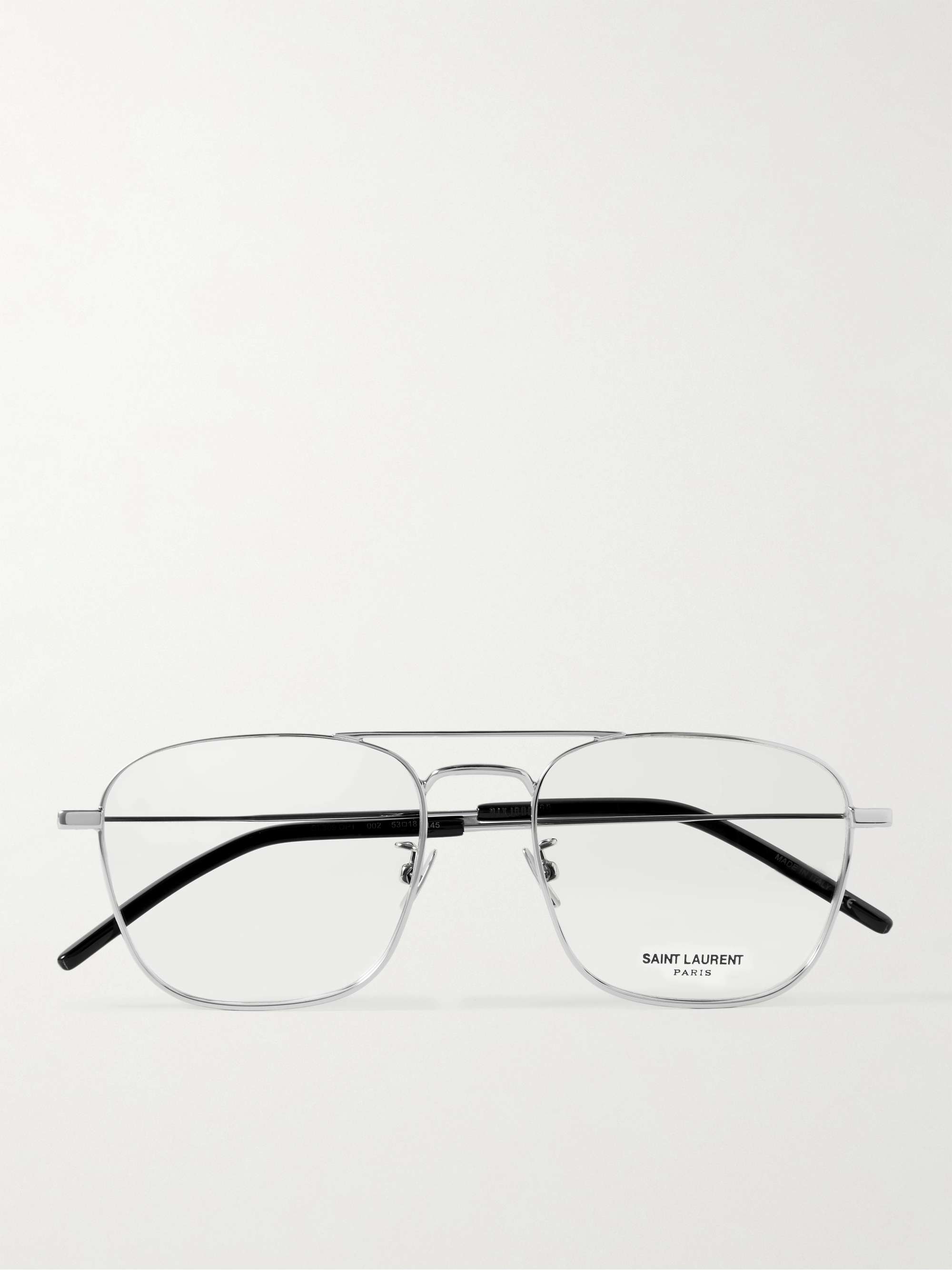 SAINT LAURENT EYEWEAR Aviator-Style Silver-Tone Optical Glasses