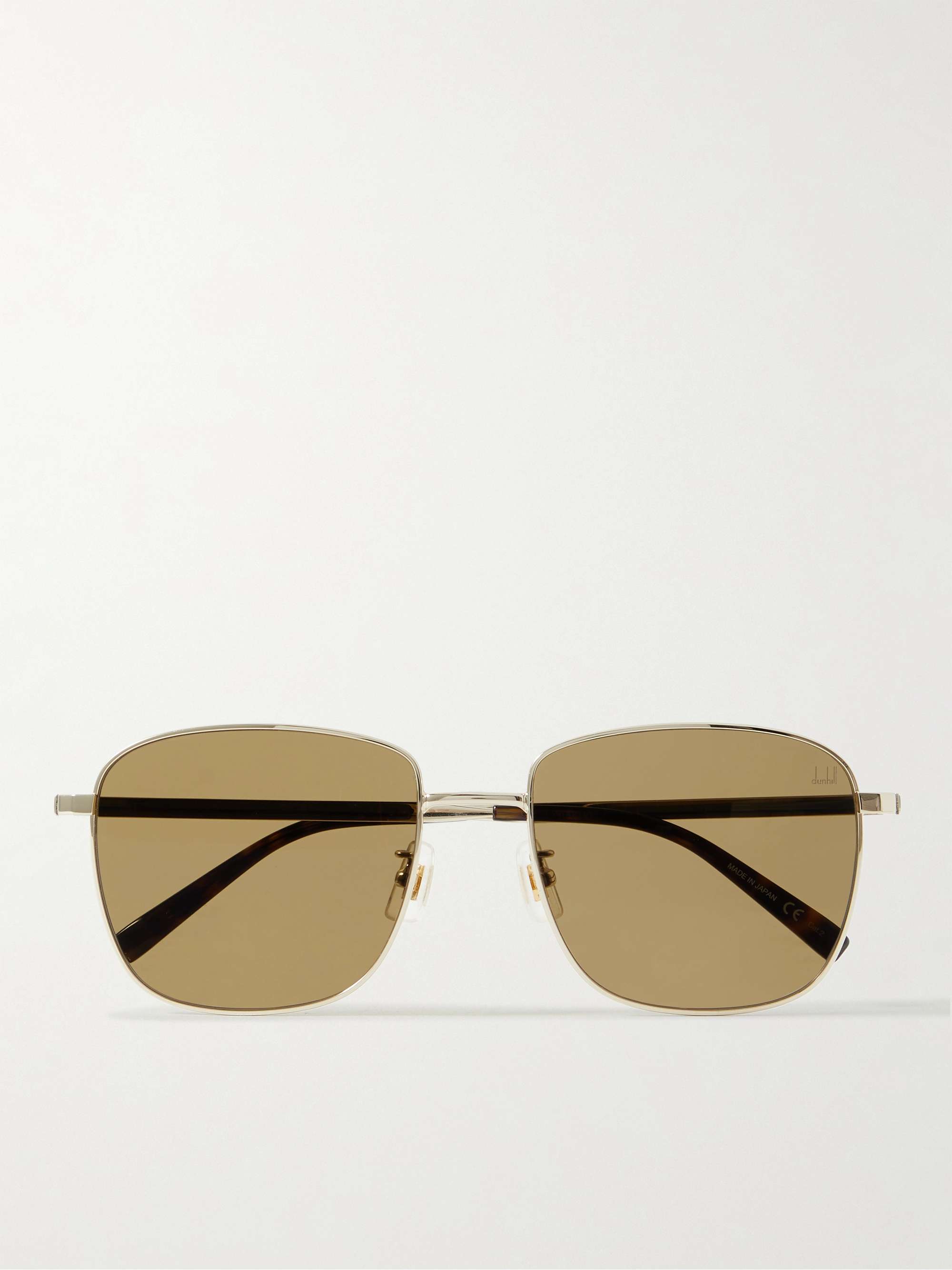 DUNHILL Square-Frame Gold-Tone Sunglasses