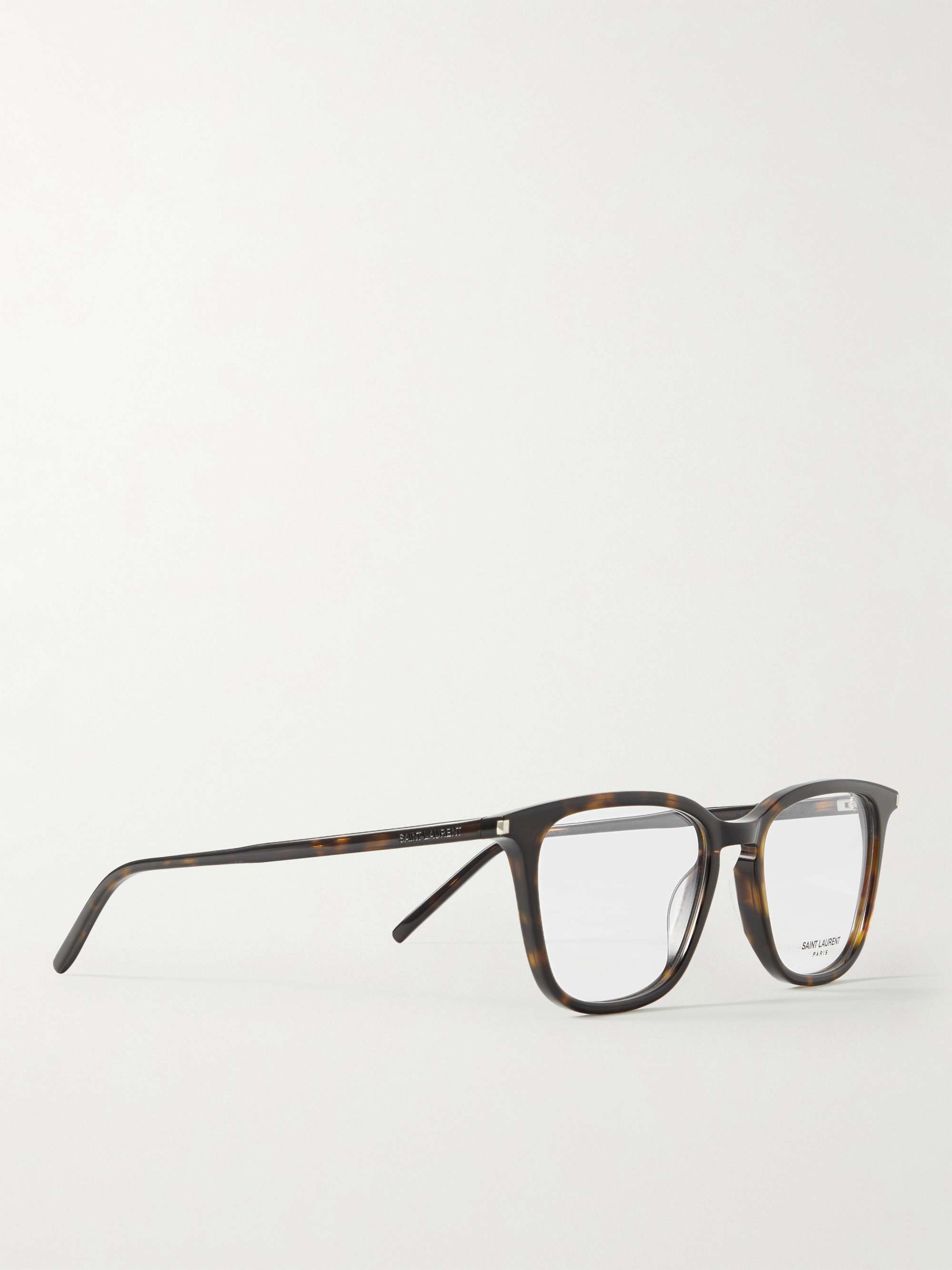 SAINT LAURENT EYEWEAR Square-Frame Tortoiseshell Acetate Optical Glasses