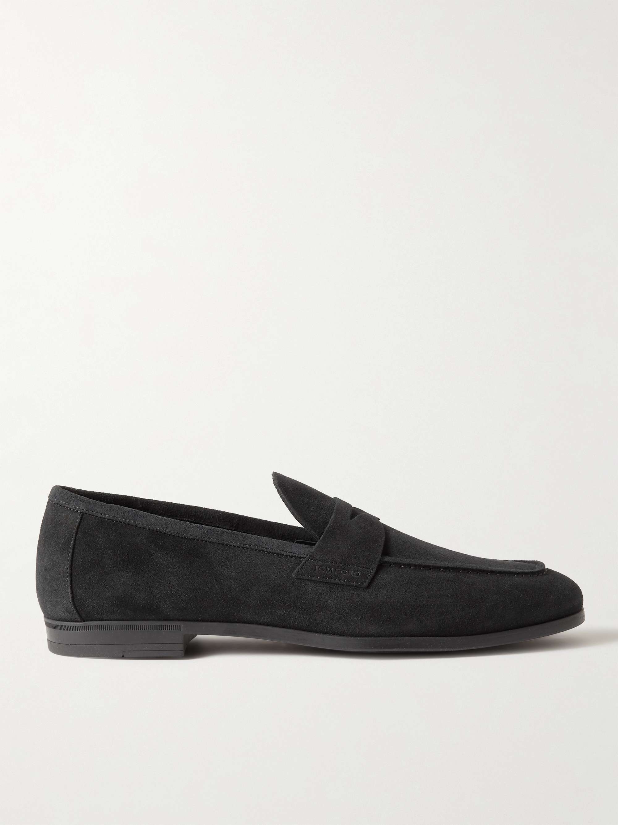 TOM FORD Sean Suede Penny Loafers