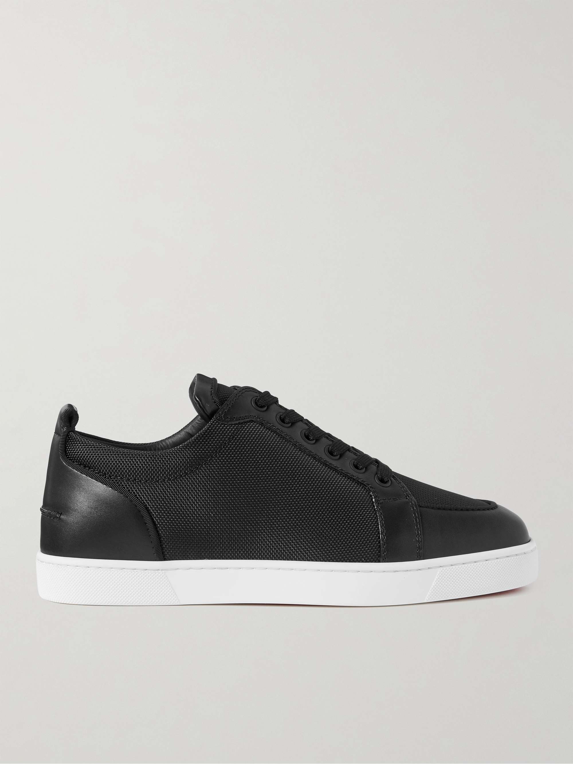 CHRISTIAN LOUBOUTIN Rantulow Leather-Trimmed Mesh Sneakers