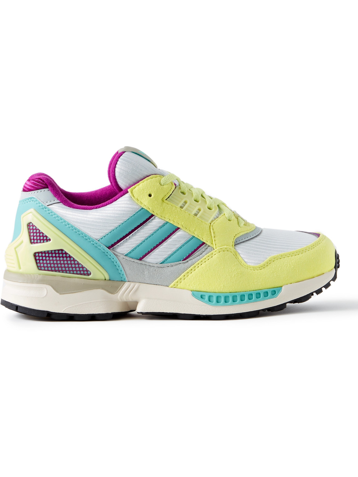 Adidas Consortium Zx9000 Leather-trimmed Suede And Mesh Sneakers In Multicolor