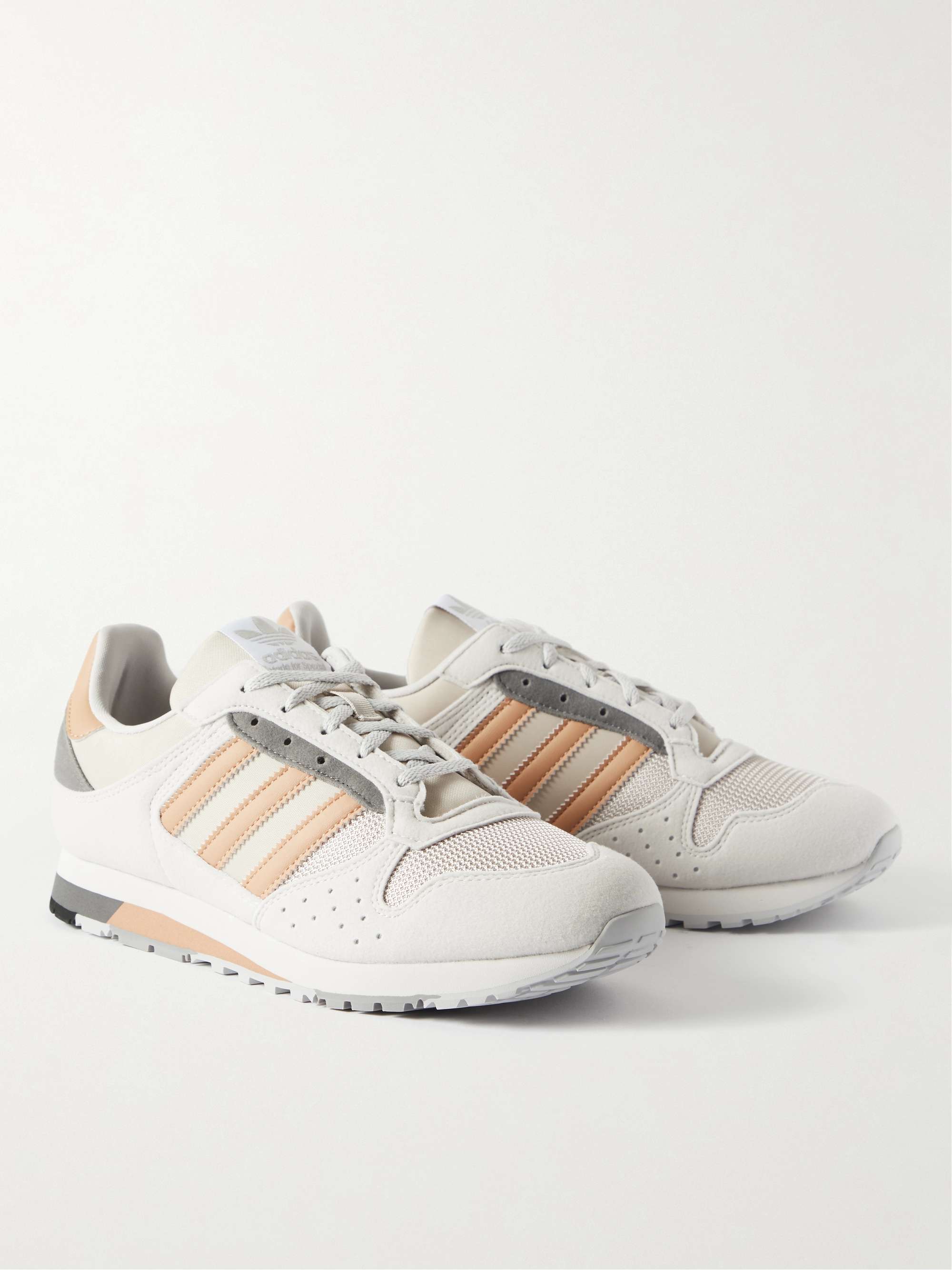 SPEZIAL ZX 620 Mesh-Trimmed Faux Suede Sneakers