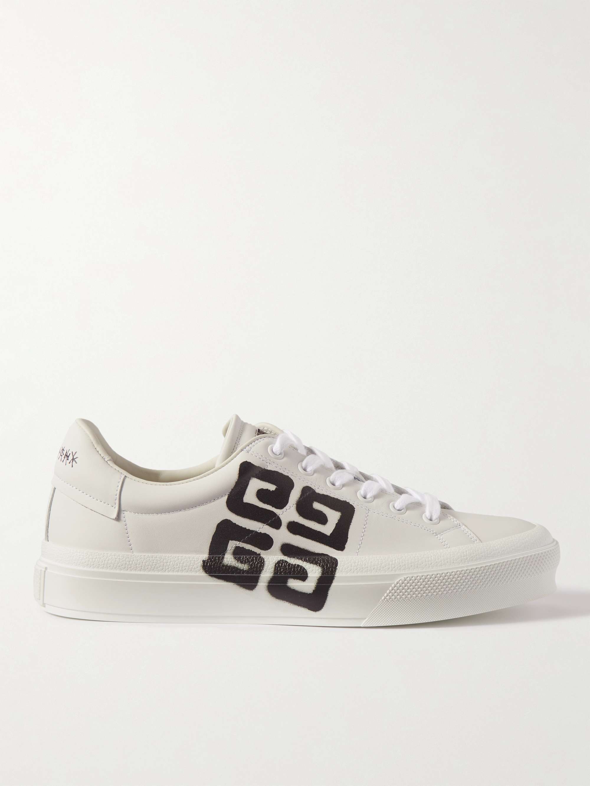 White + Chito Giv 1 Logo-Print Leather Sneakers | GIVENCHY | MR PORTER