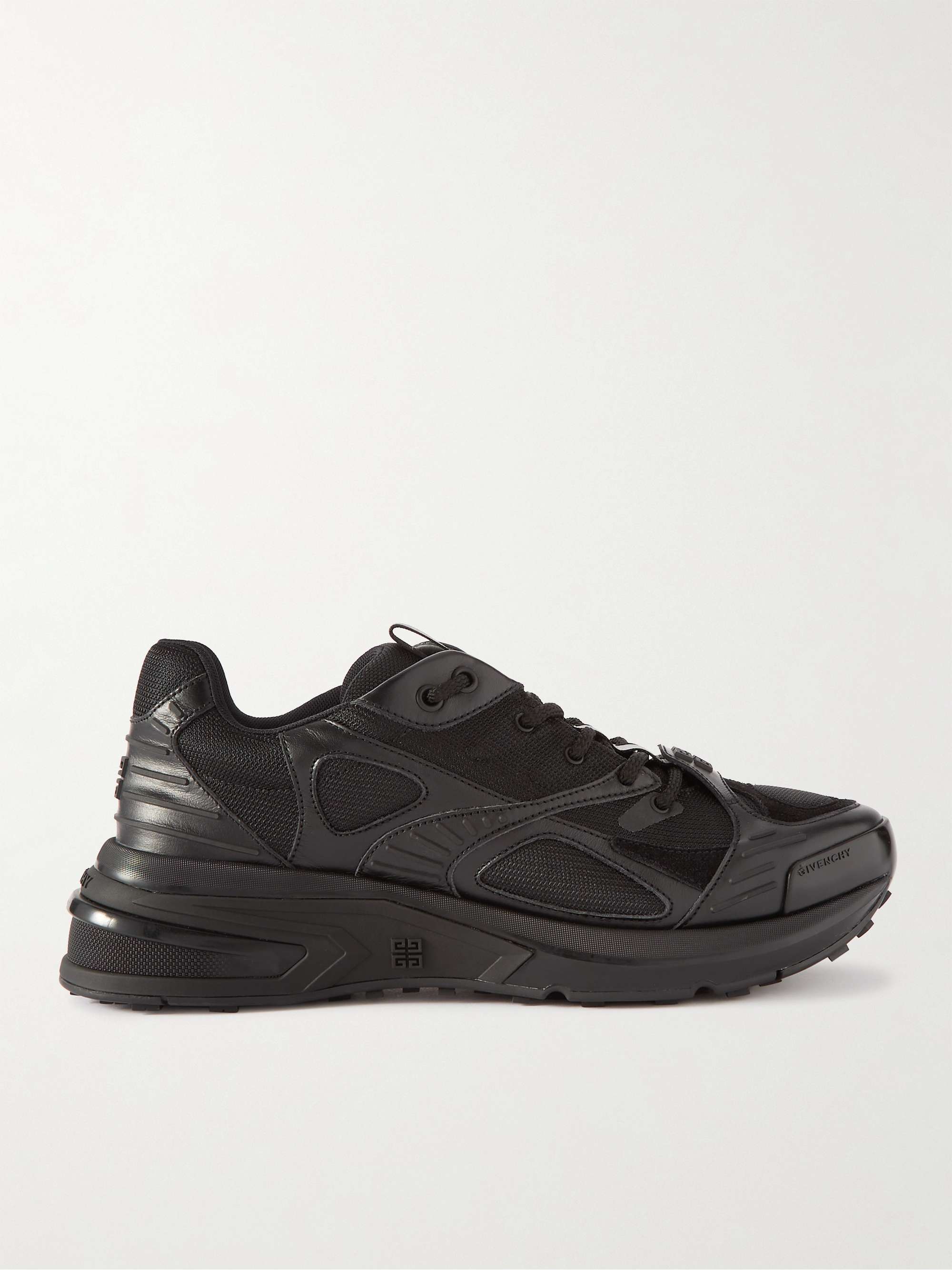 GIVENCHY Giv 1 TR Logo-Embossed Mesh, Leather and Suede Sneakers