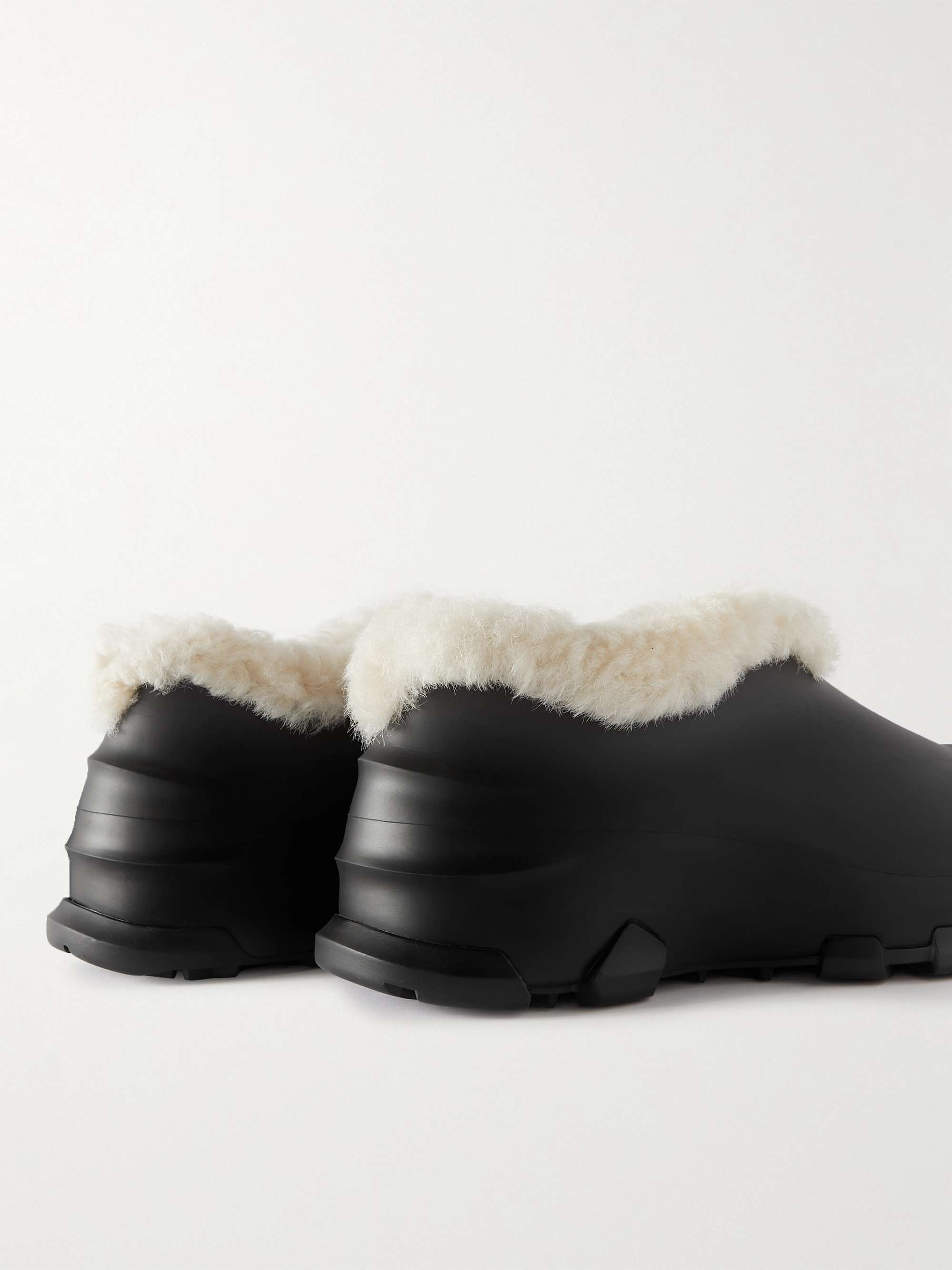 GIVENCHY Monumental Mallow Shearling-Lined Rubber Slip-On Sneakers