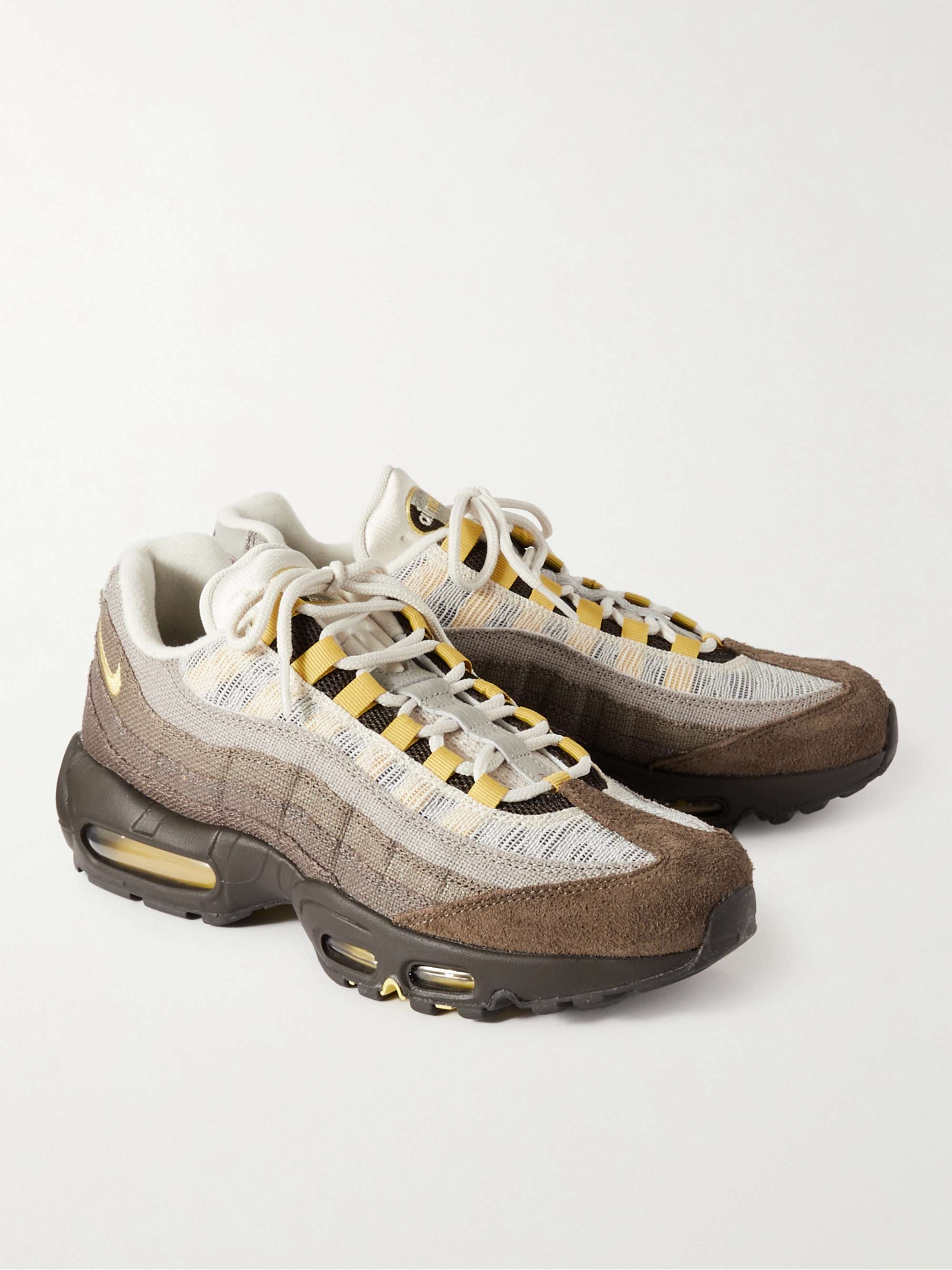 Air Max 95 Panelled Canvas, Leather, Suede and Mesh Sneakers