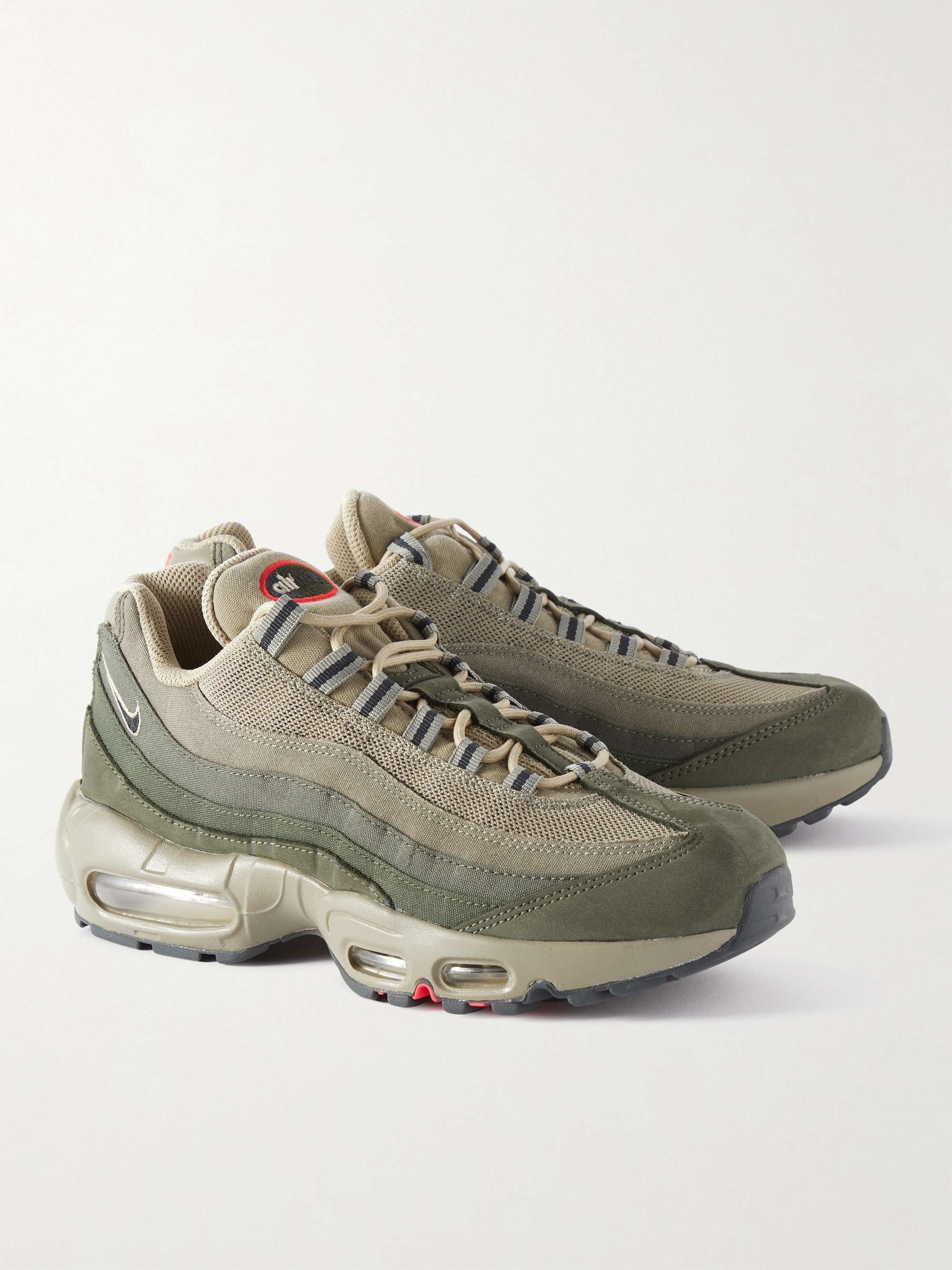 Air Max 95 Panelled Canvas, Suede and Mesh Sneakers
