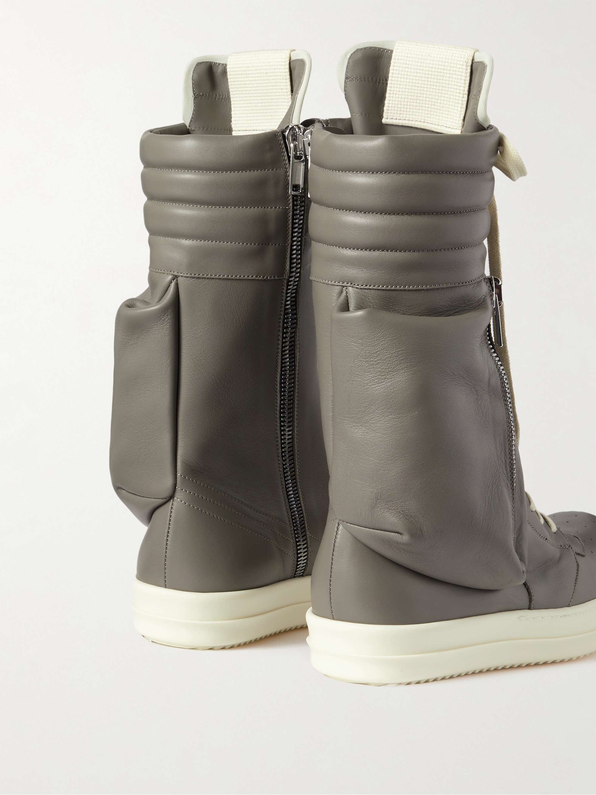 RICK OWENS Leather Knee-High Sneakers