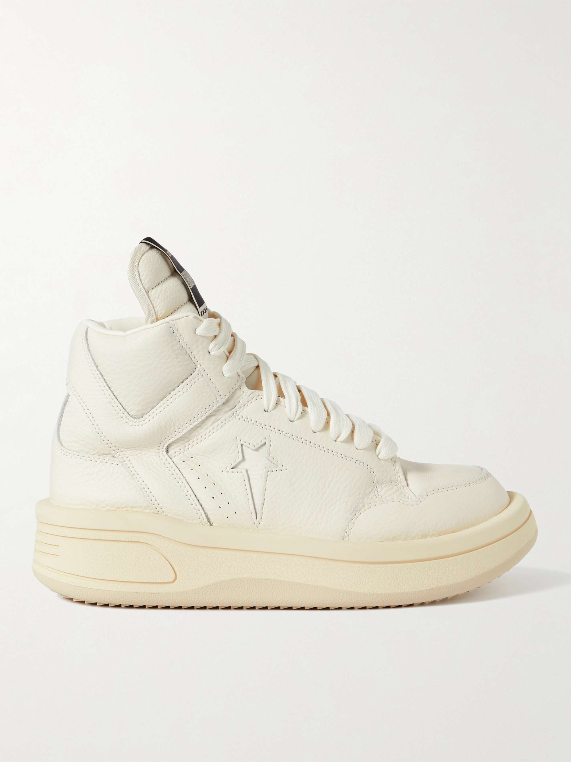RICK OWENS + Converse TURBOWPN Leather Sneakers