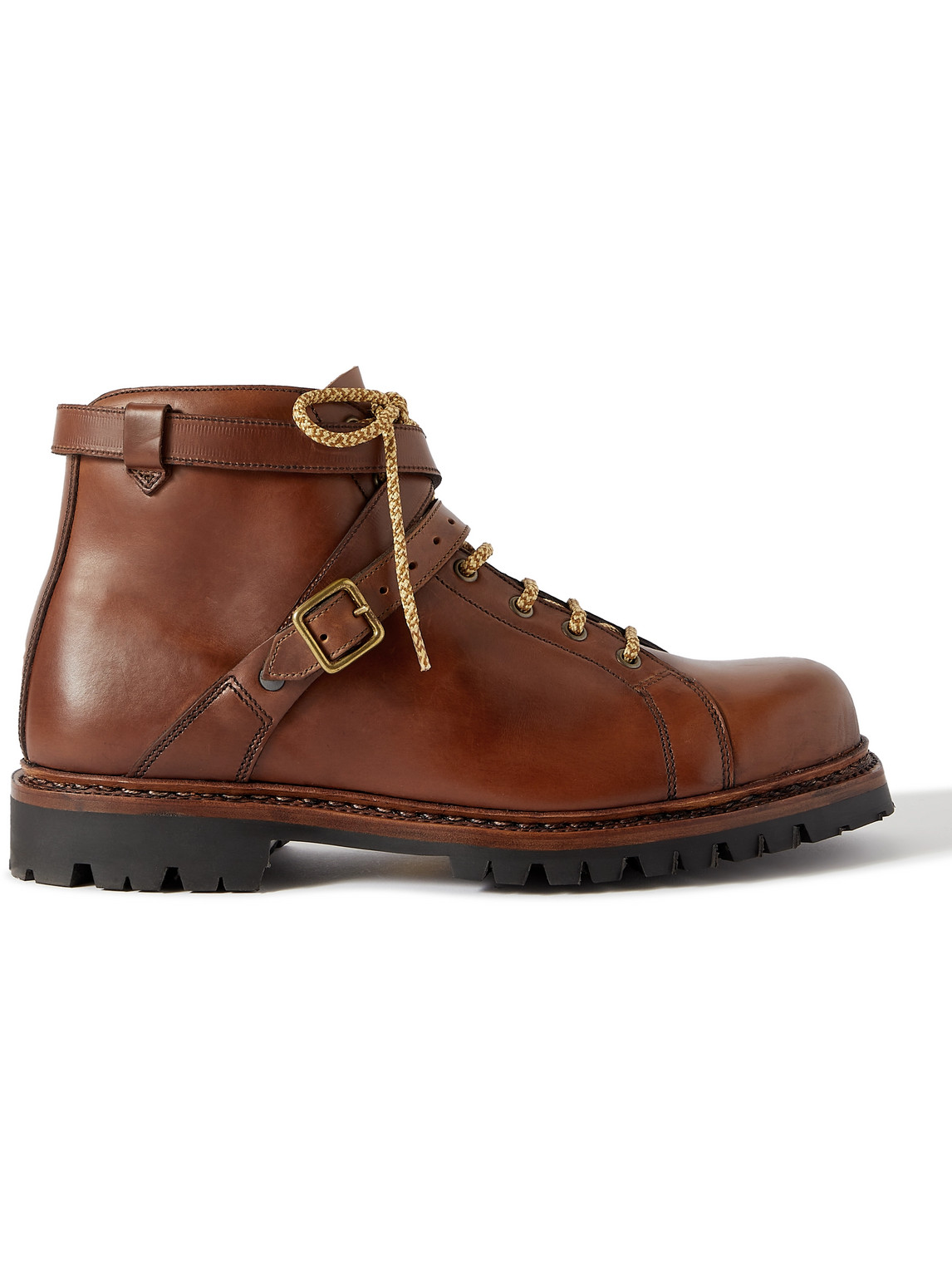 George Cleverley Edmund Buckled Leather Boots In Brown