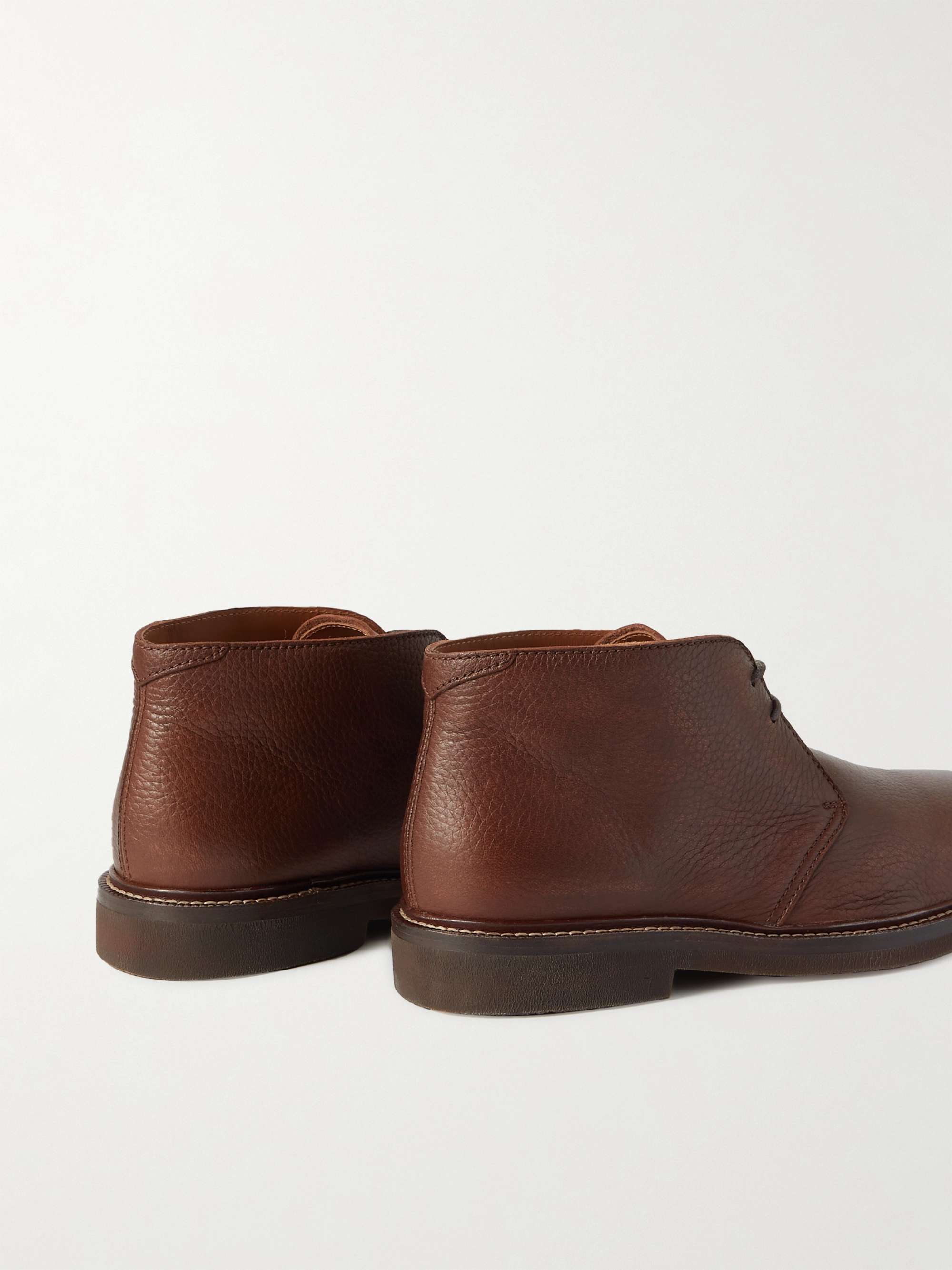 BRUNELLO CUCINELLI Textured-Leather Desert Boots