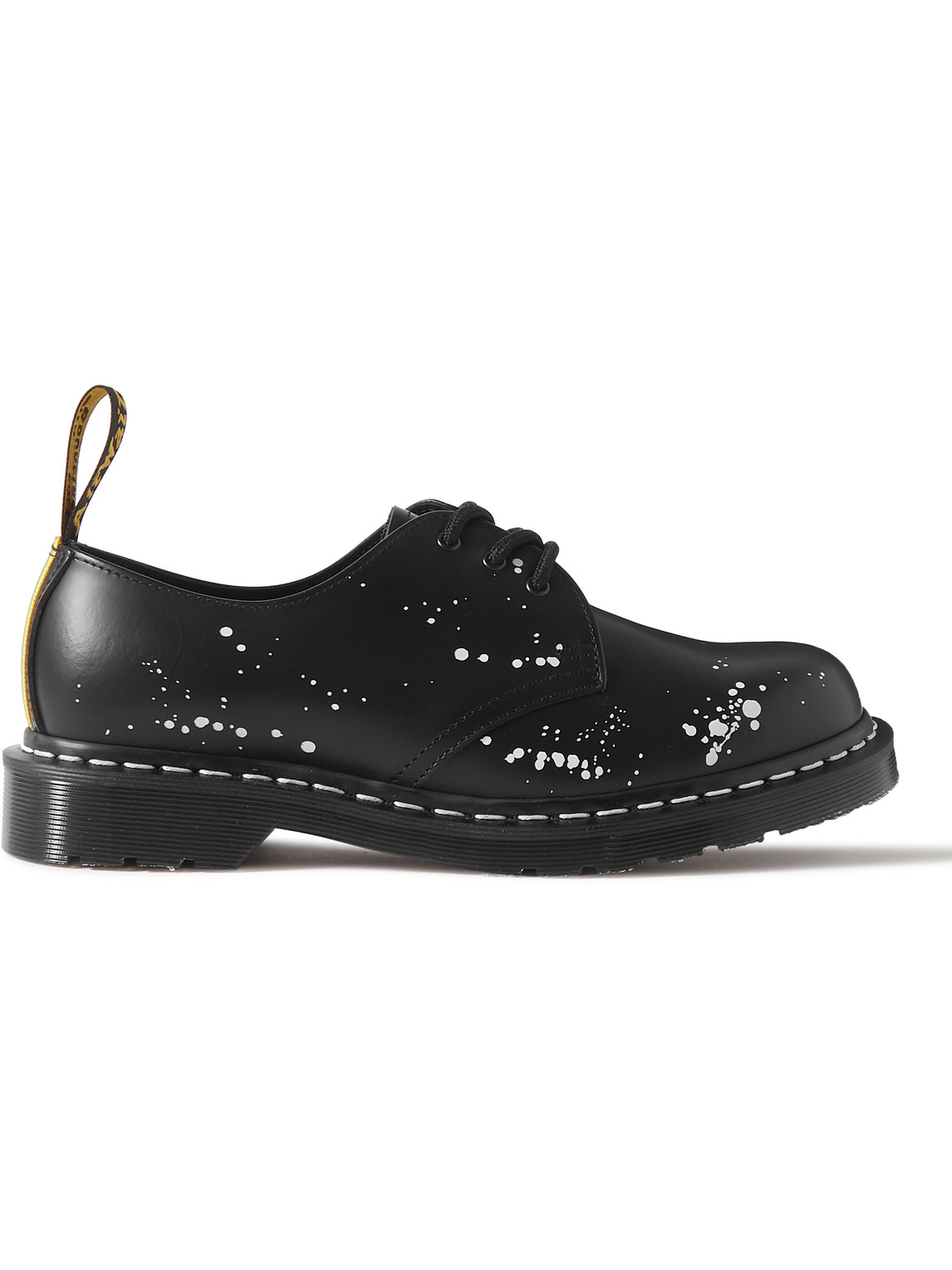 Neighborhood 1461 Paint-Splattered Leather Derby Shoes