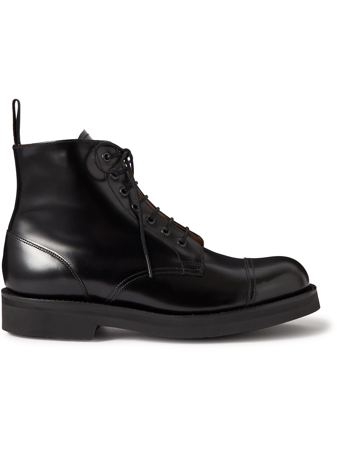 Grenson Black Desmond Leather Derby Boots
