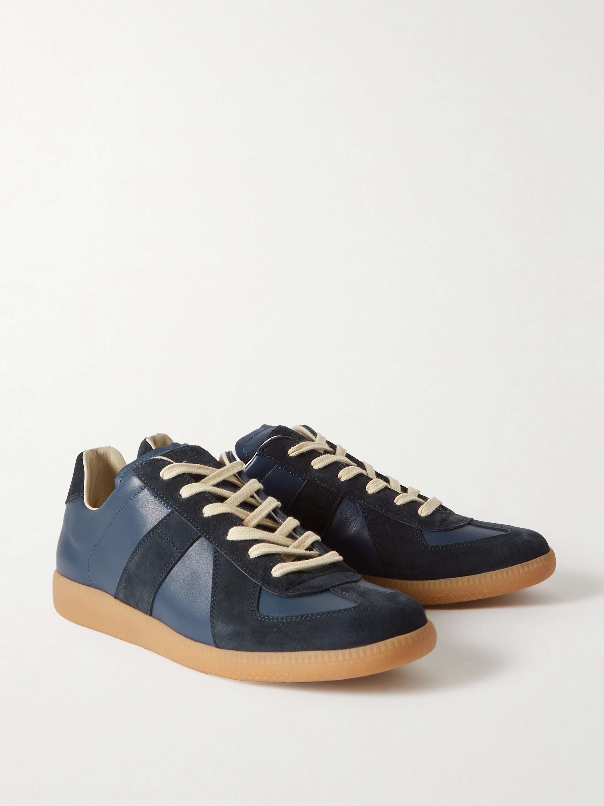 MAISON MARGIELA Replica Leather and Suede Sneakers