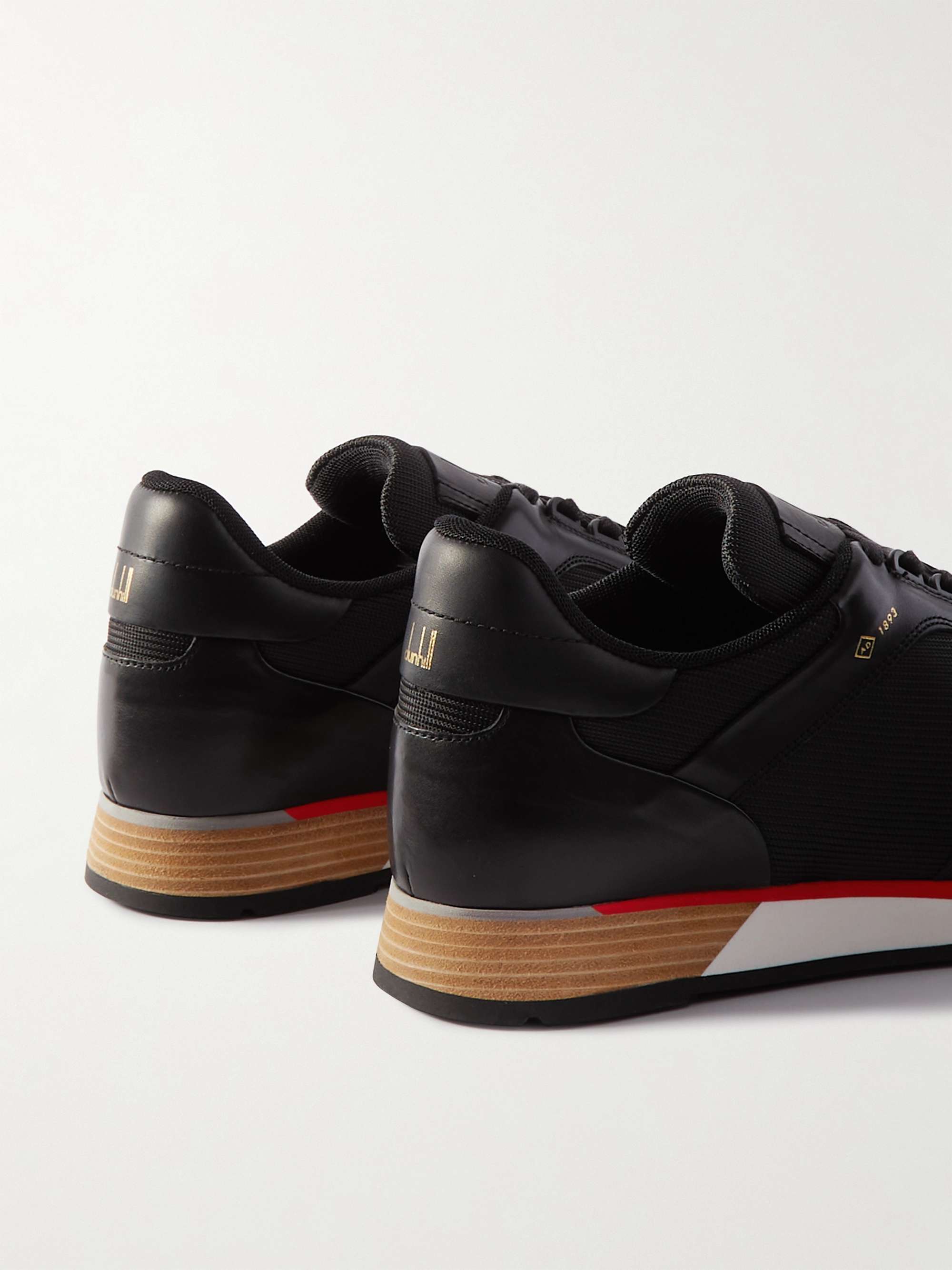 DUNHILL Duke Mesh and Leather Sneakers