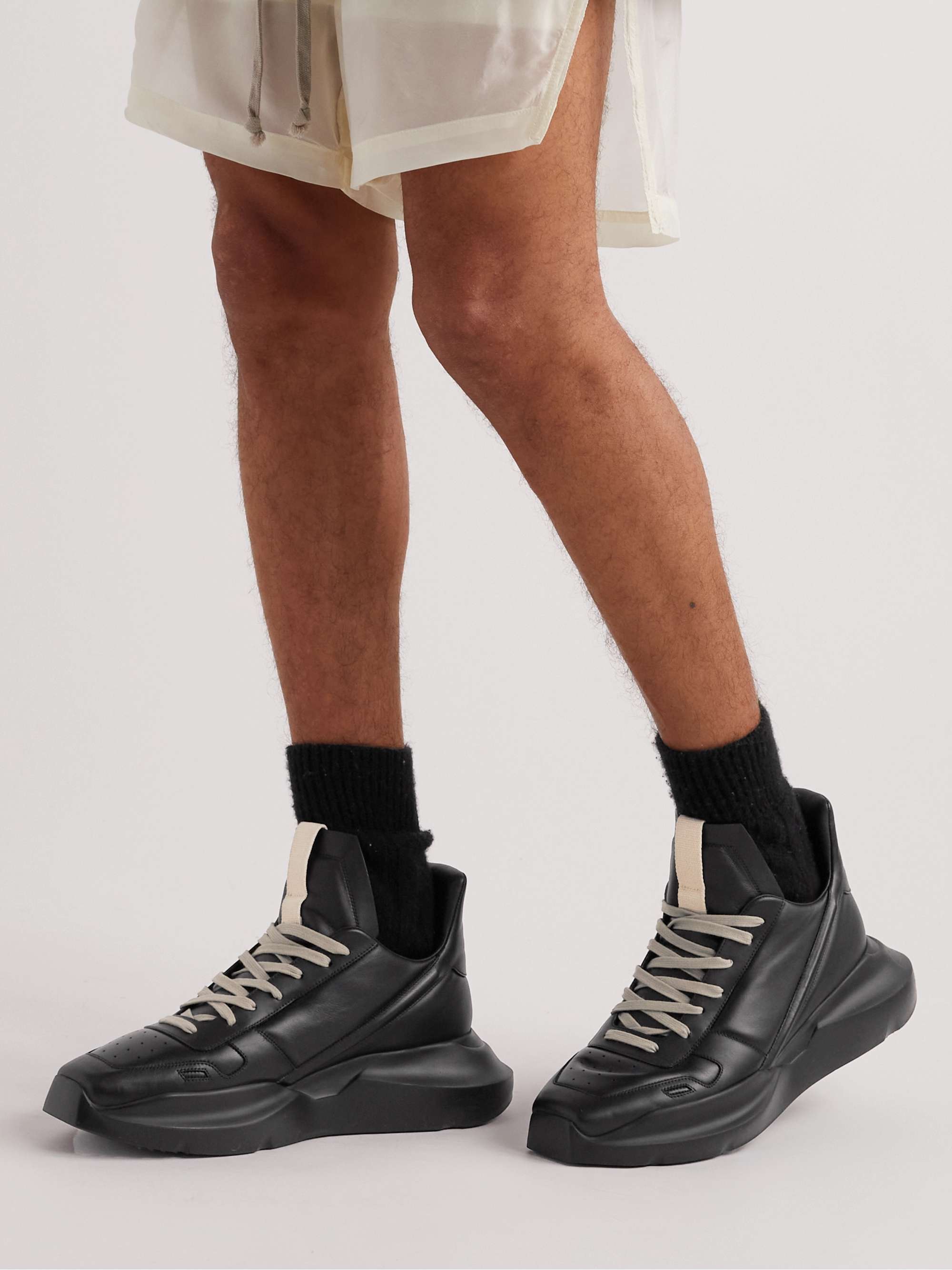 RICK OWENS Geth Runner Leather Sneakers