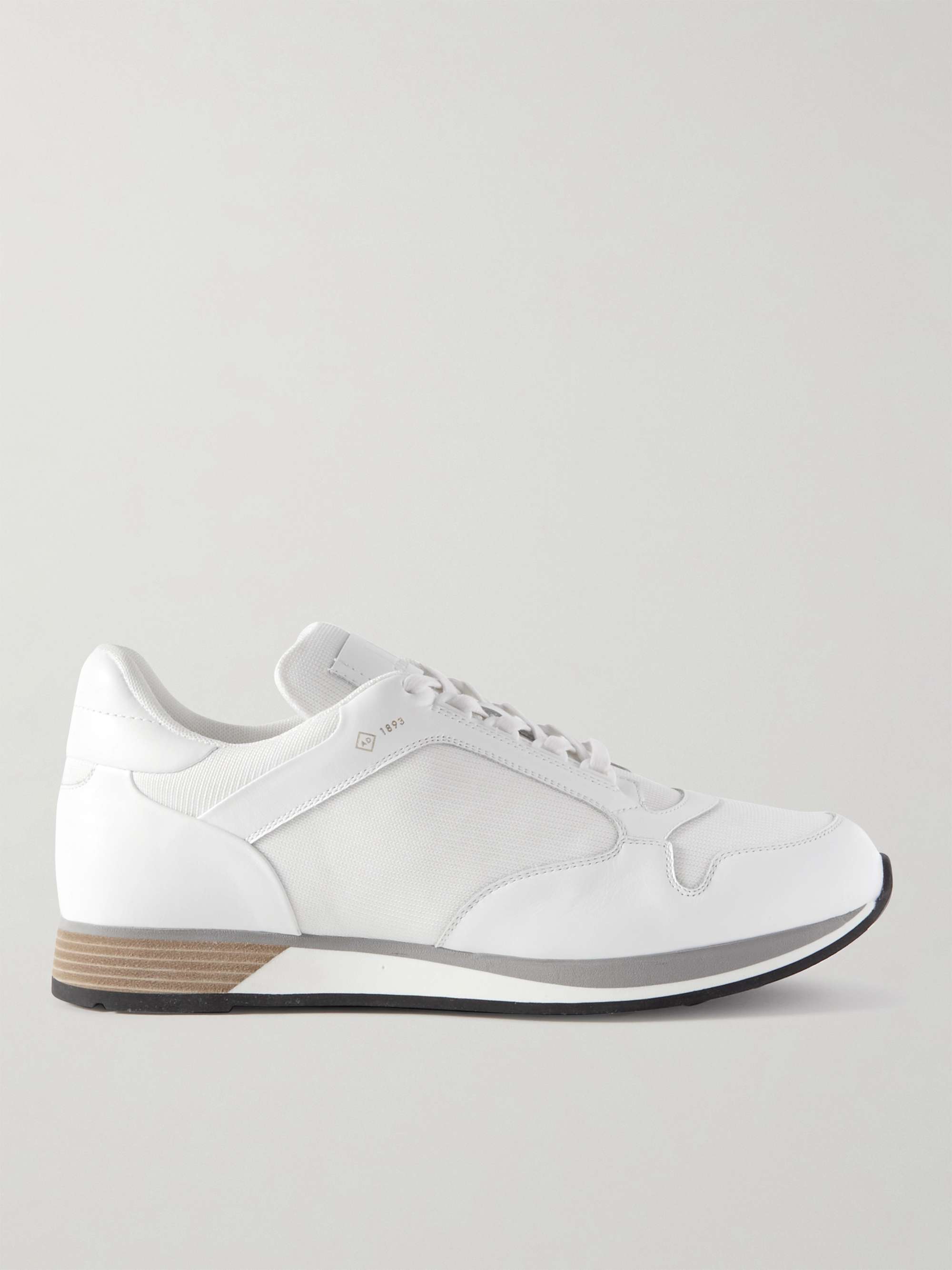 DUNHILL Duke Mesh and Leather Sneakers