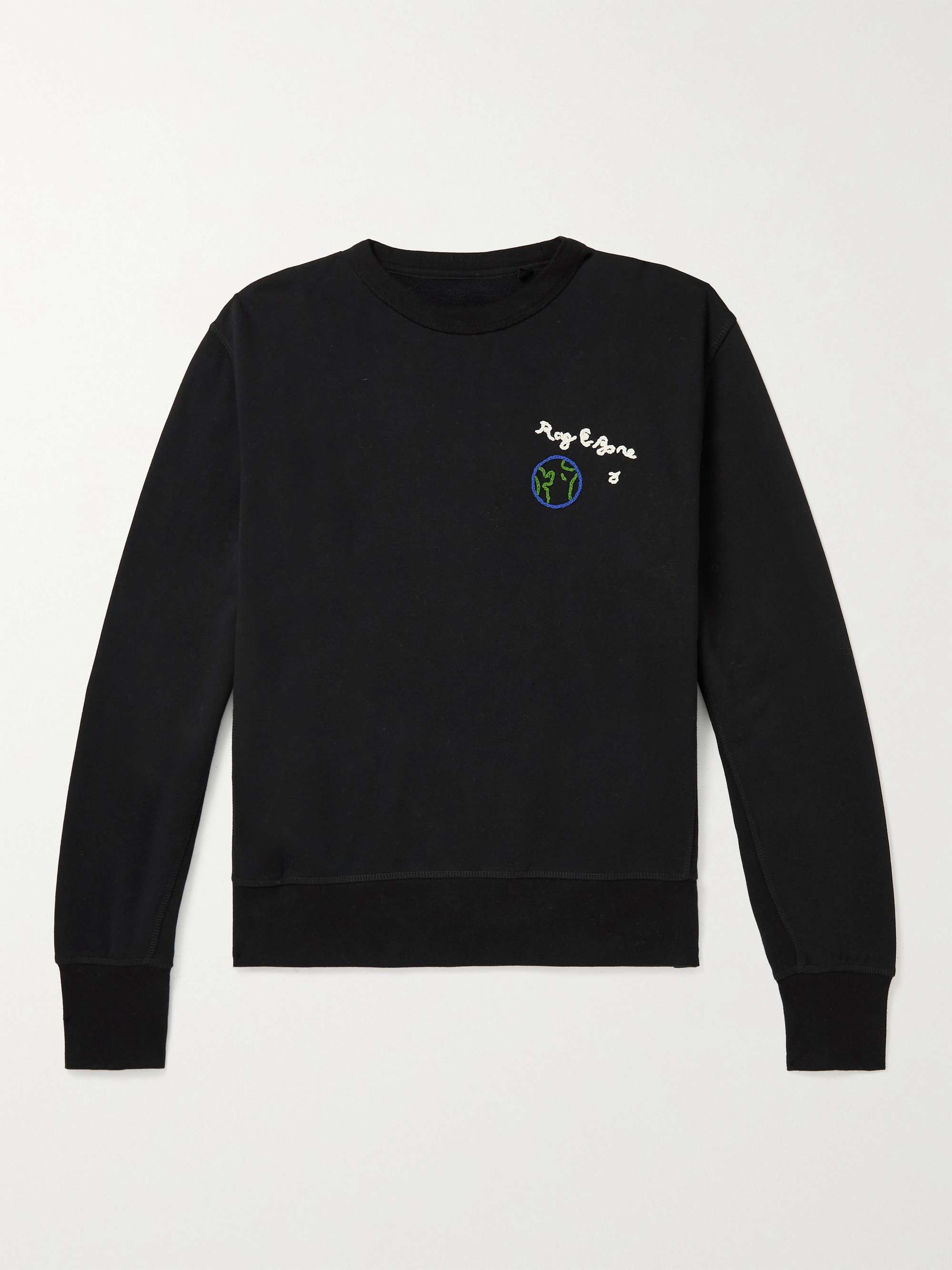 RAG & BONE City Logo-Embroidered Organic Cotton-Jersey Sweatshirt