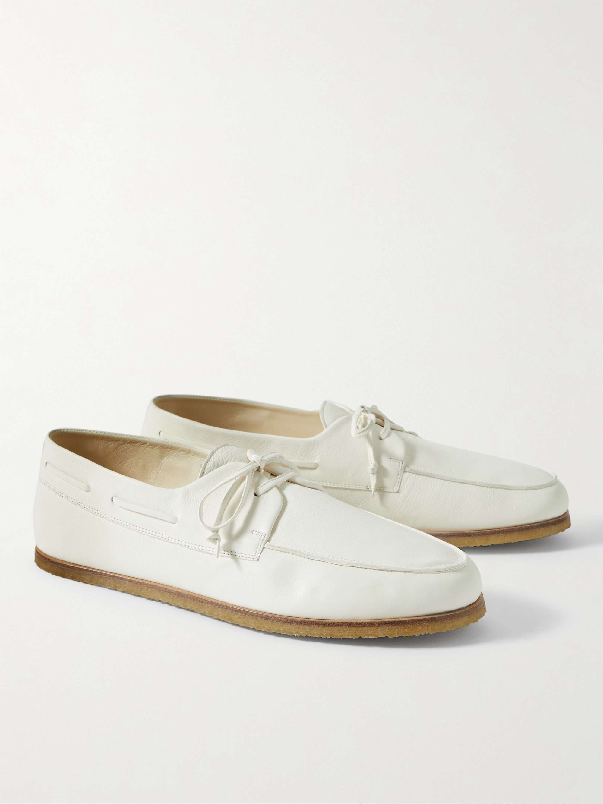 THE ROW Sailor Full-Grain Leather Boat Shoes