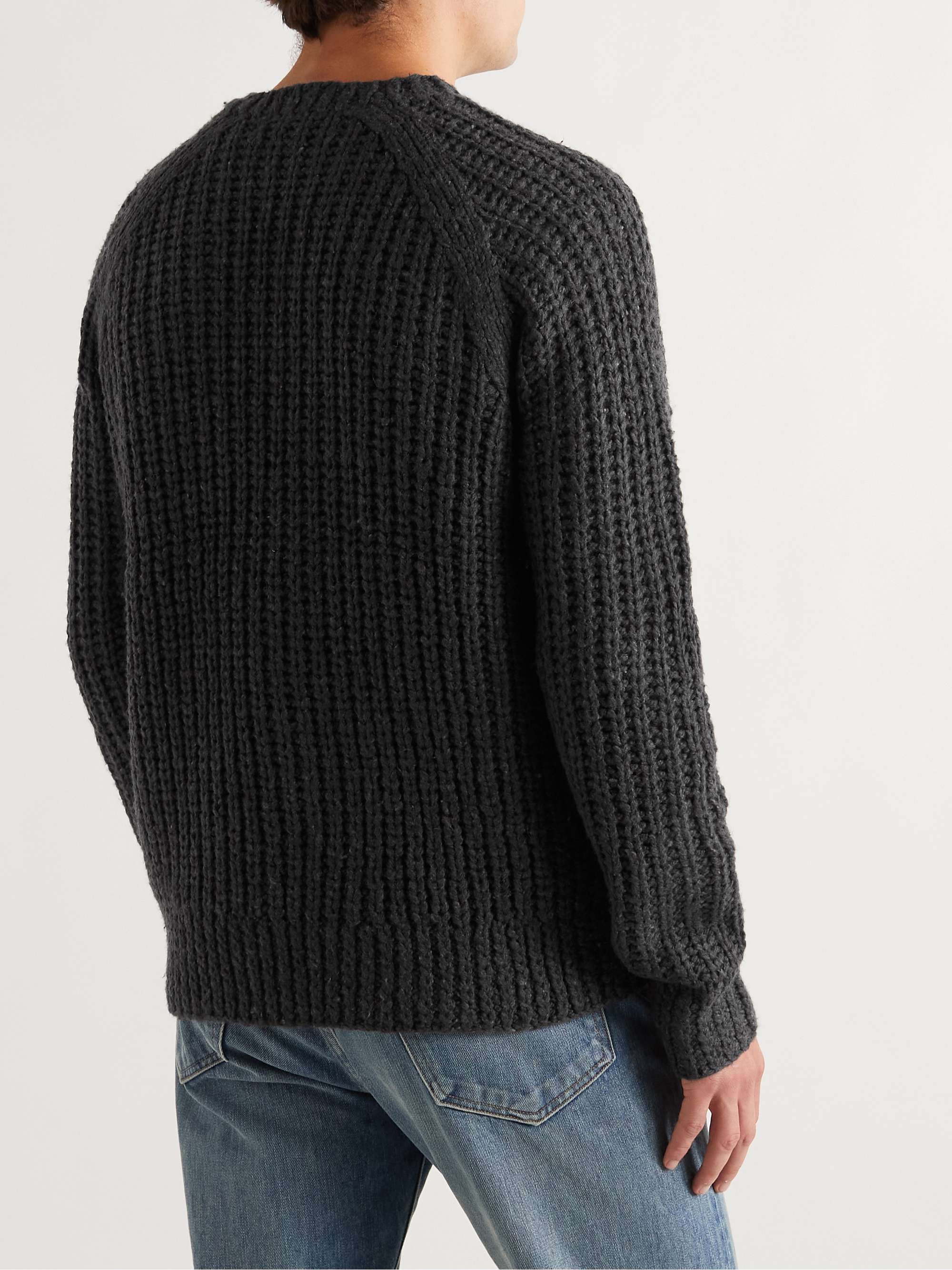 RAG & BONE Logo-Embroidered Ribbed-Knit Sweater