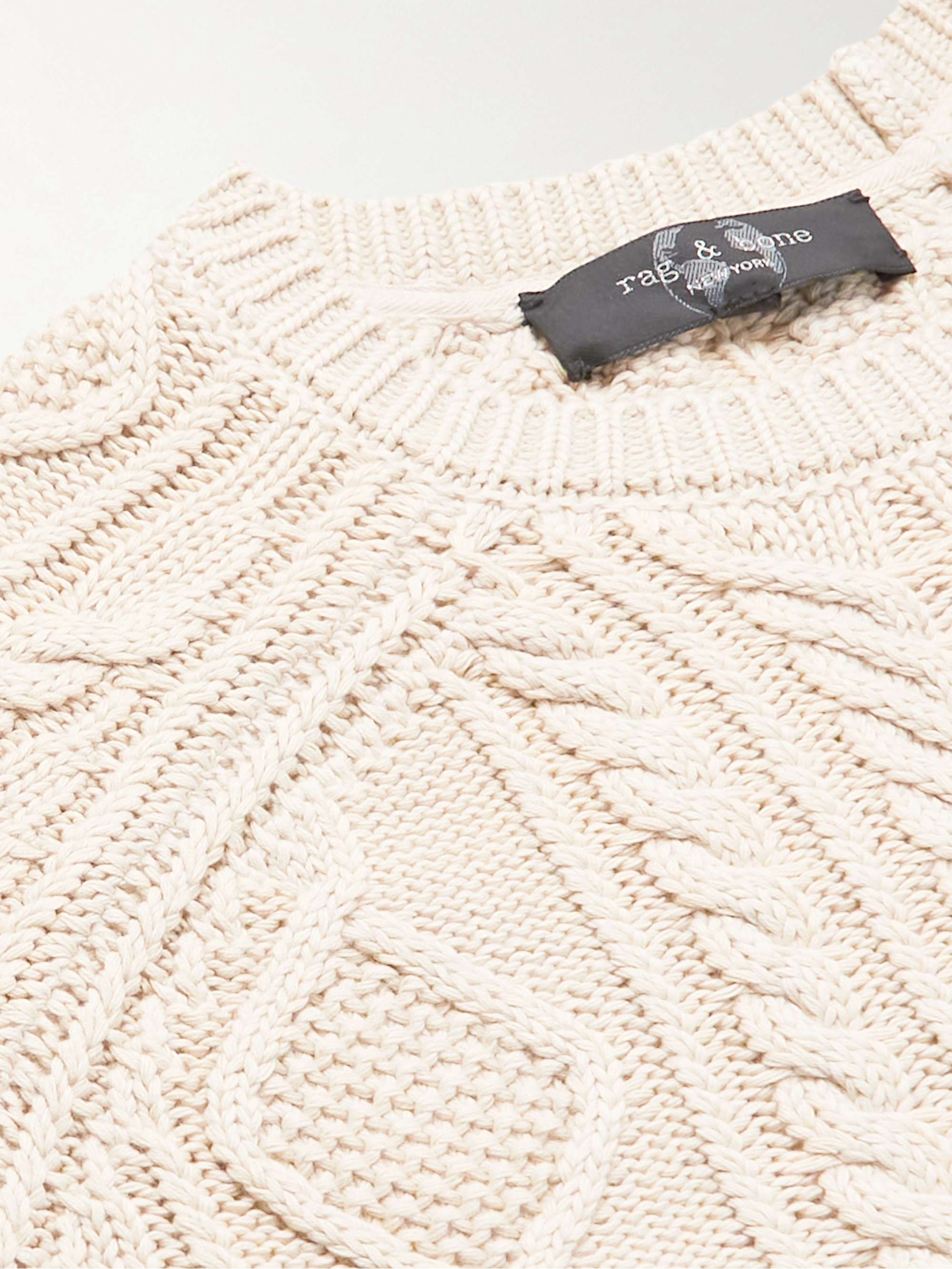 RAG & BONE Cable-Knit Cotton Sweater