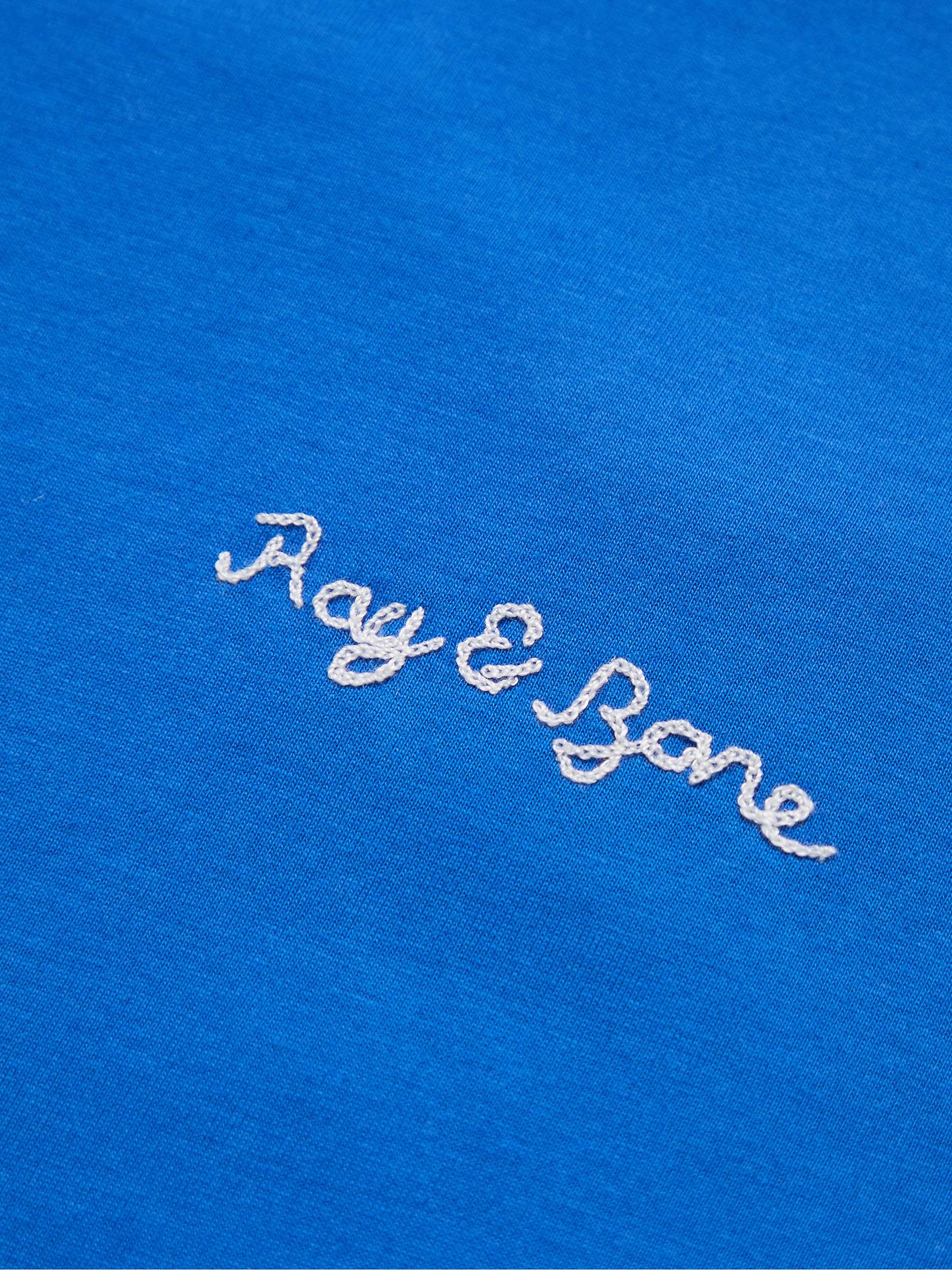 RAG & BONE Principle Logo-Embroidered Organic Cotton-Jersey T-Shirt