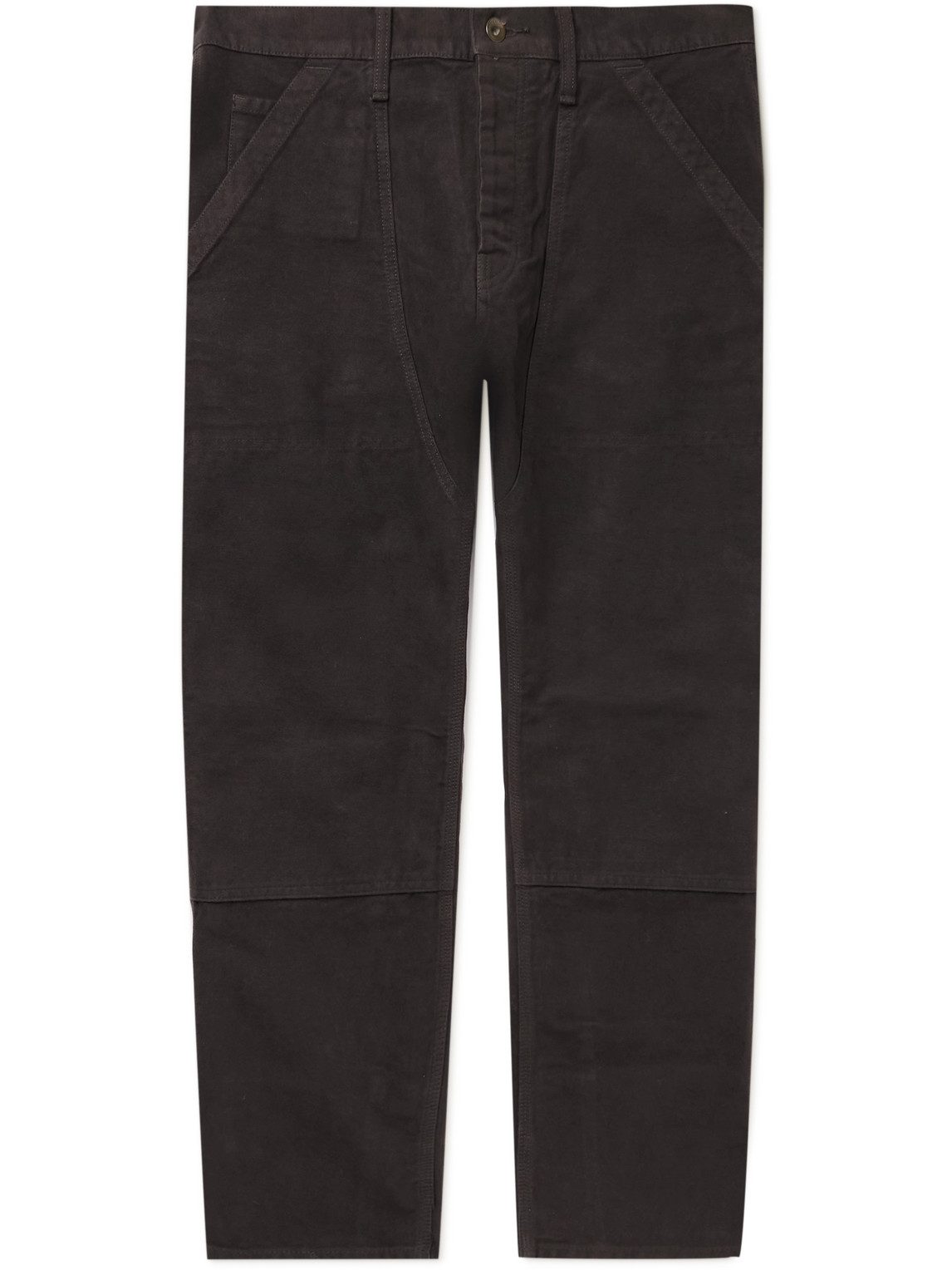 Tapered Cotton-Moleskin Trousers