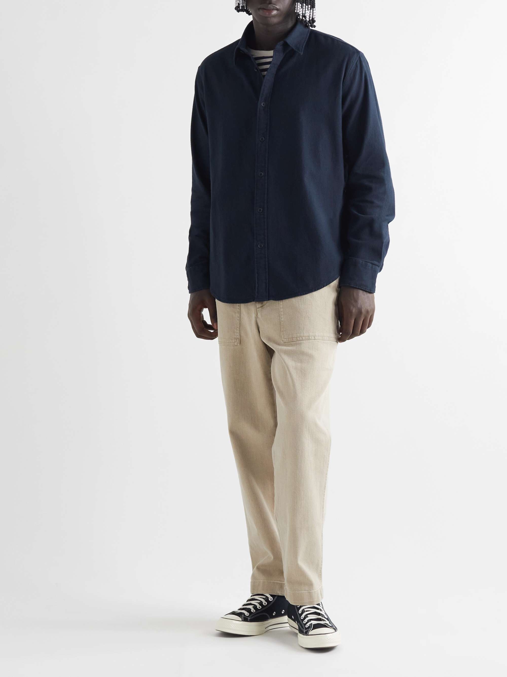 RAG & BONE Pursuit 365 Garment-Dyed Cotton-Flannel Shirt
