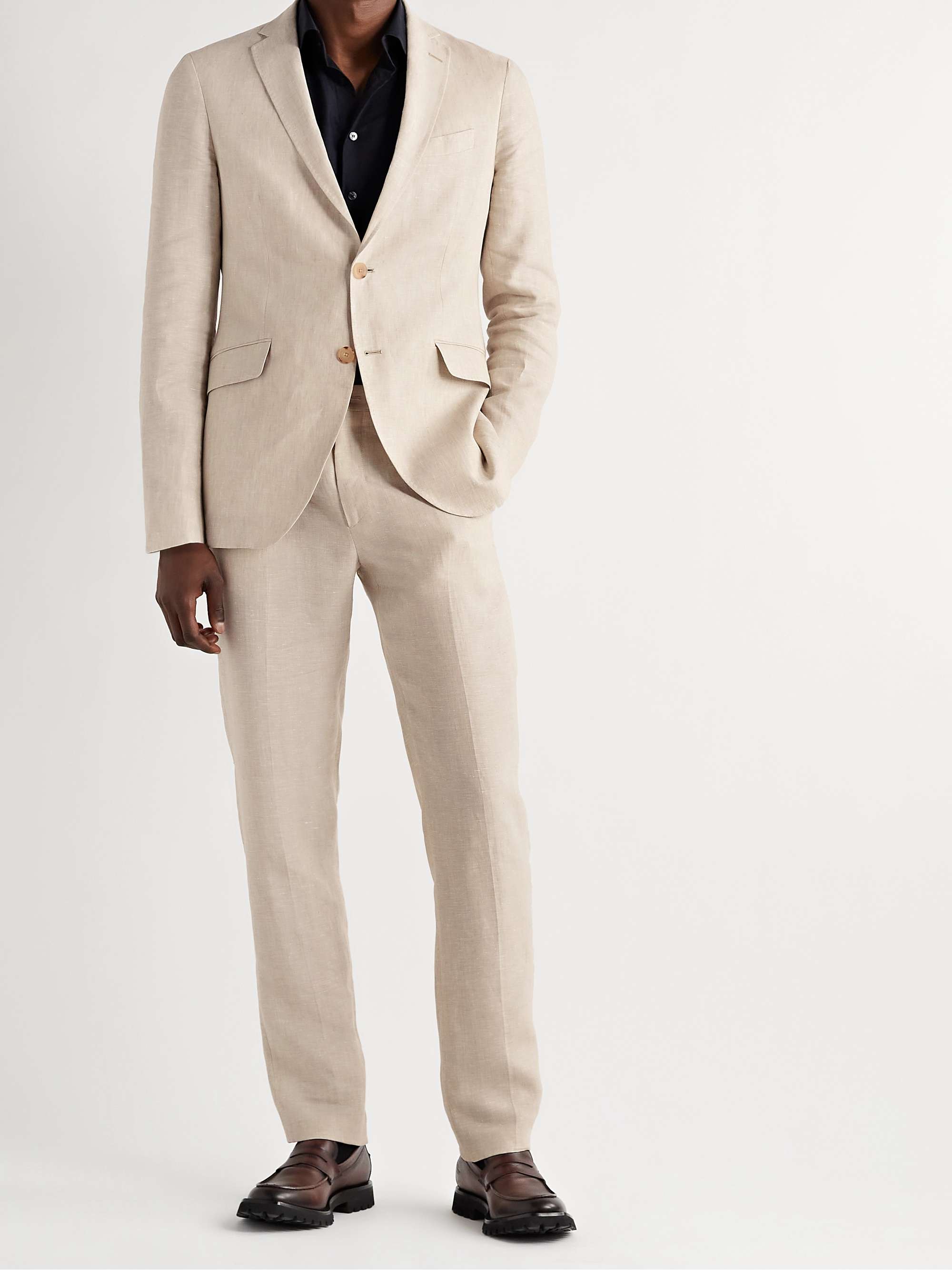 ETRO Slim-Fit Linen Suit Trousers