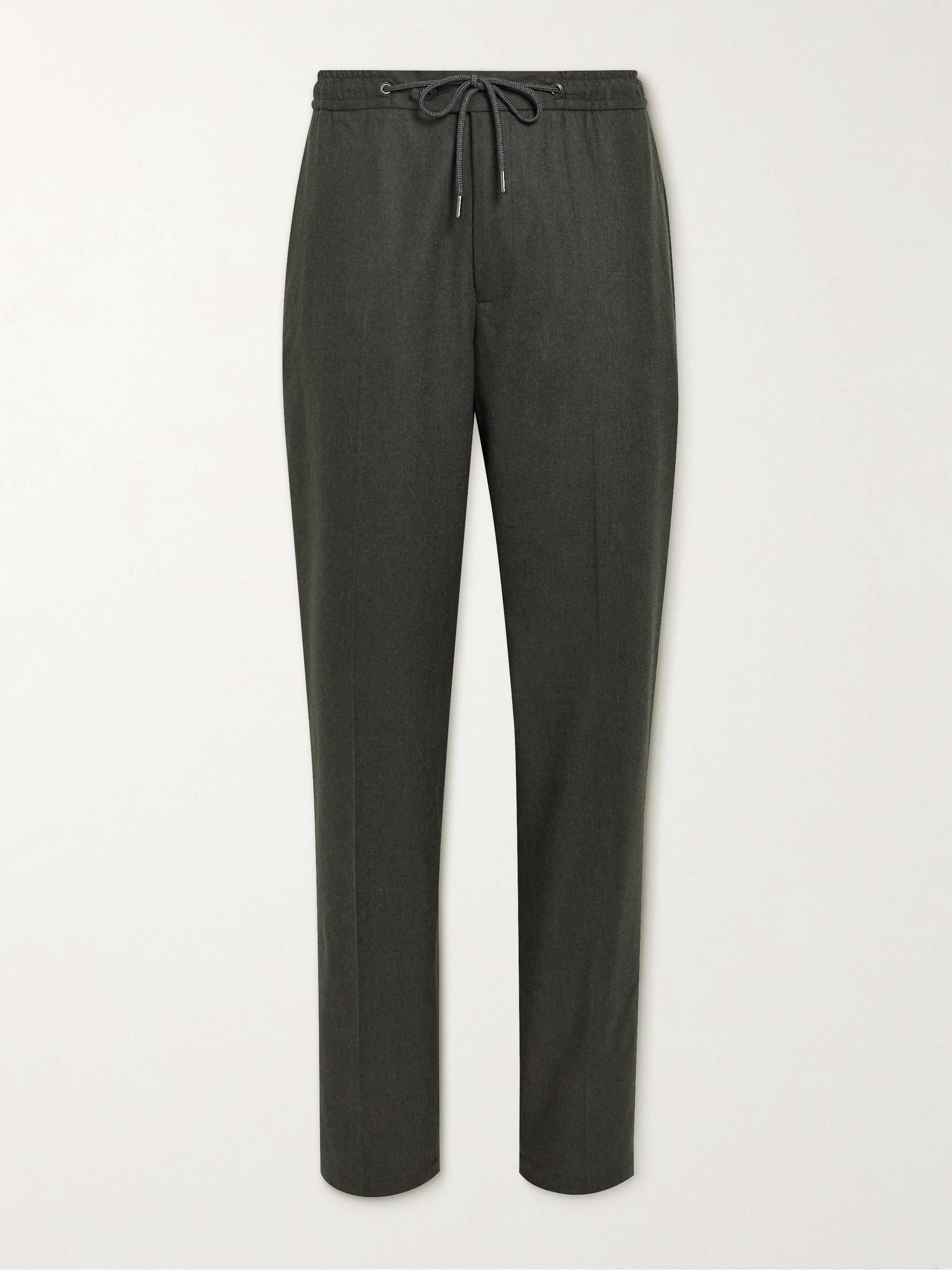 RICHARD JAMES Straight-Leg Wool-Flannel Drawstring Suit Trousers