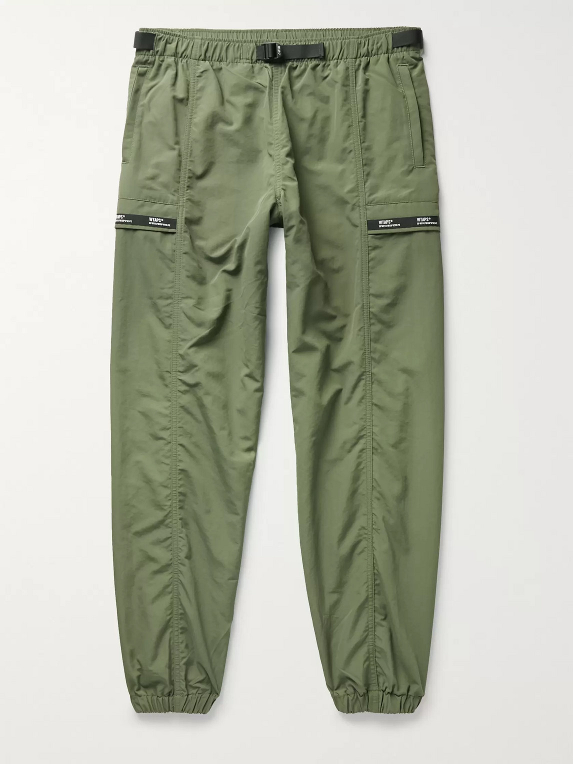 Wtaps Tapered Logo-appliquéd Nylon Track Pants In Green | ModeSens