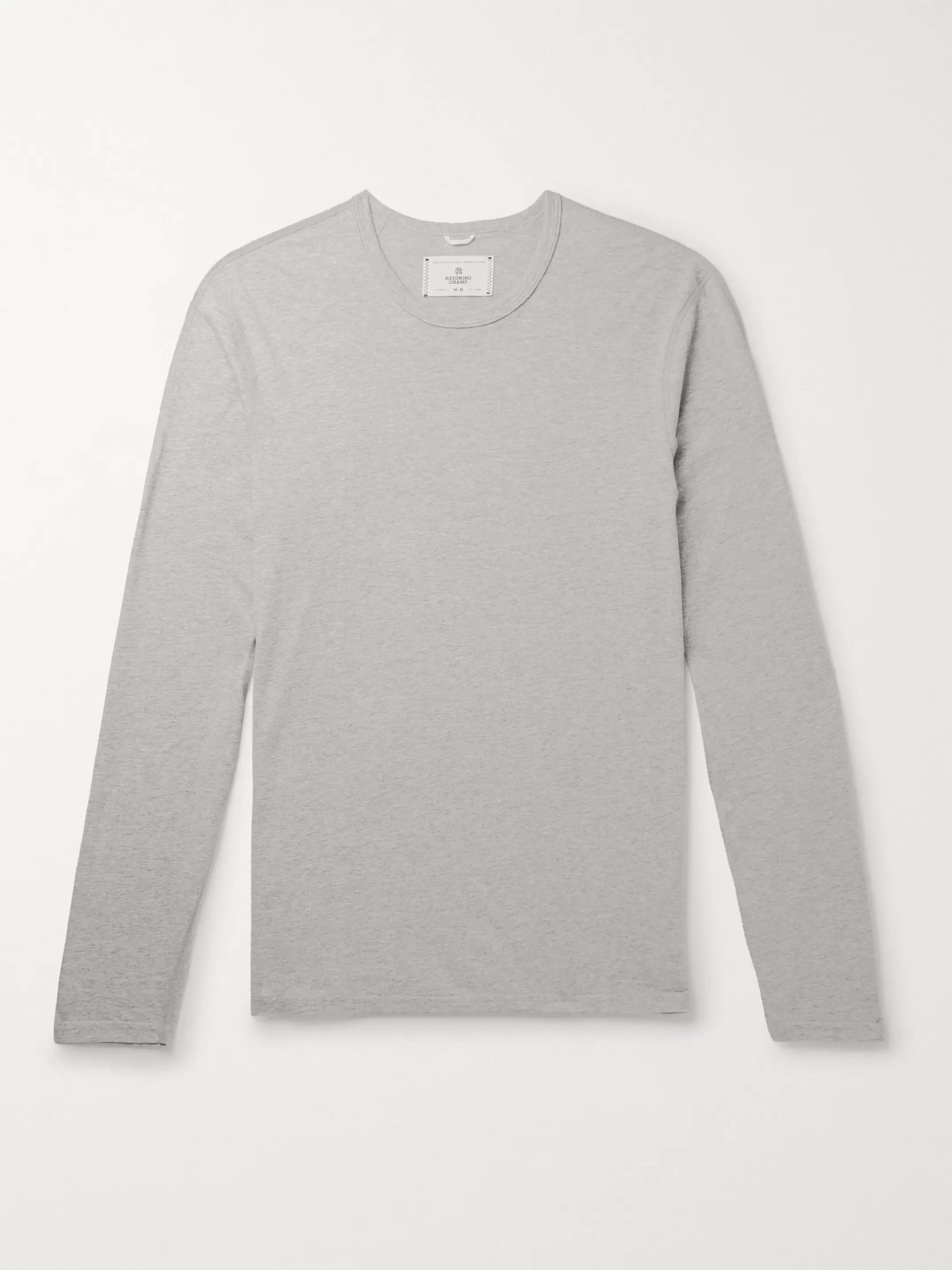 Gray Ring-Spun Cotton-Jersey T-Shirt 