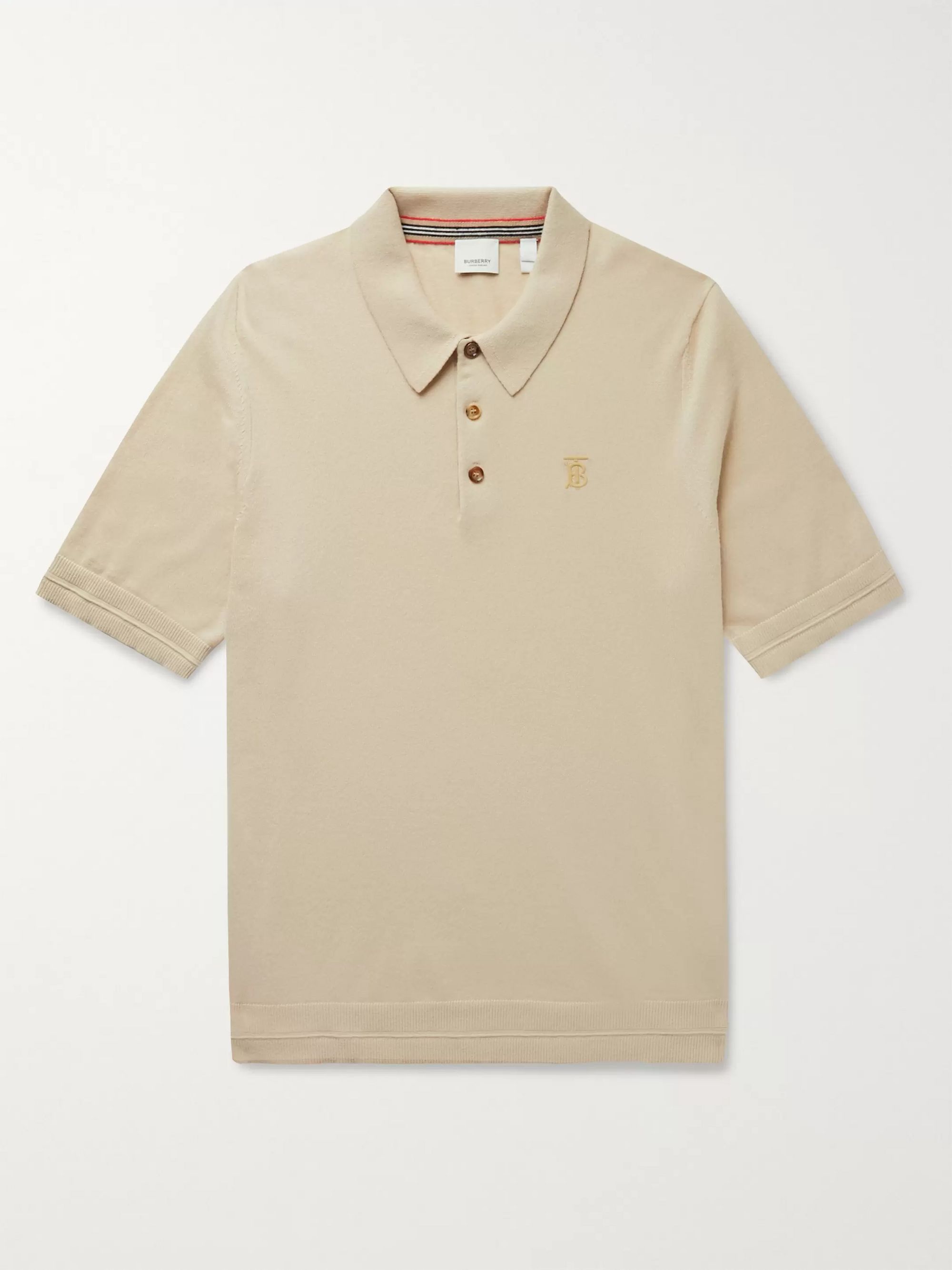 Logo-Embroidered Cashmere Polo Shirt 